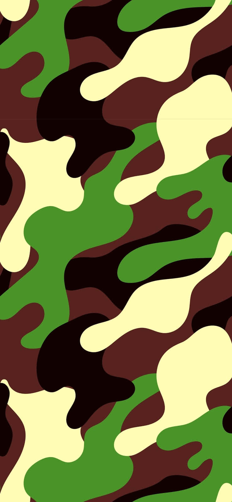 Green Camo, green, brown, HD Phone Wallpaper