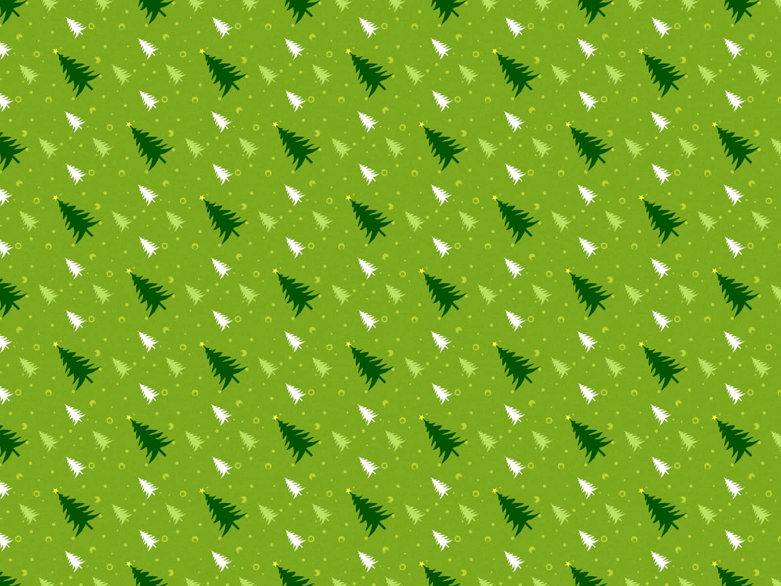green Christmas tree pattern, white dots, vibrant green background, HD Desktop Wallpaper