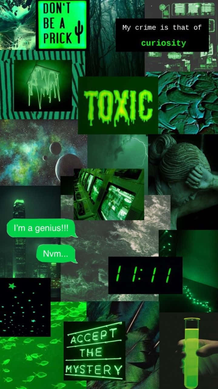 toxic by sassy sassy, neon green, glitch art, HD Phone Wallpaper