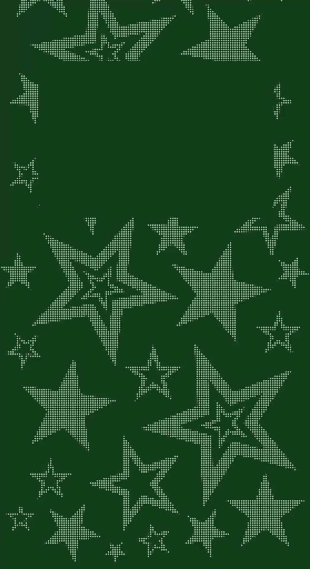 Cyber Green Star Pattern, dark green, light green, Full HD Phone Wallpaper