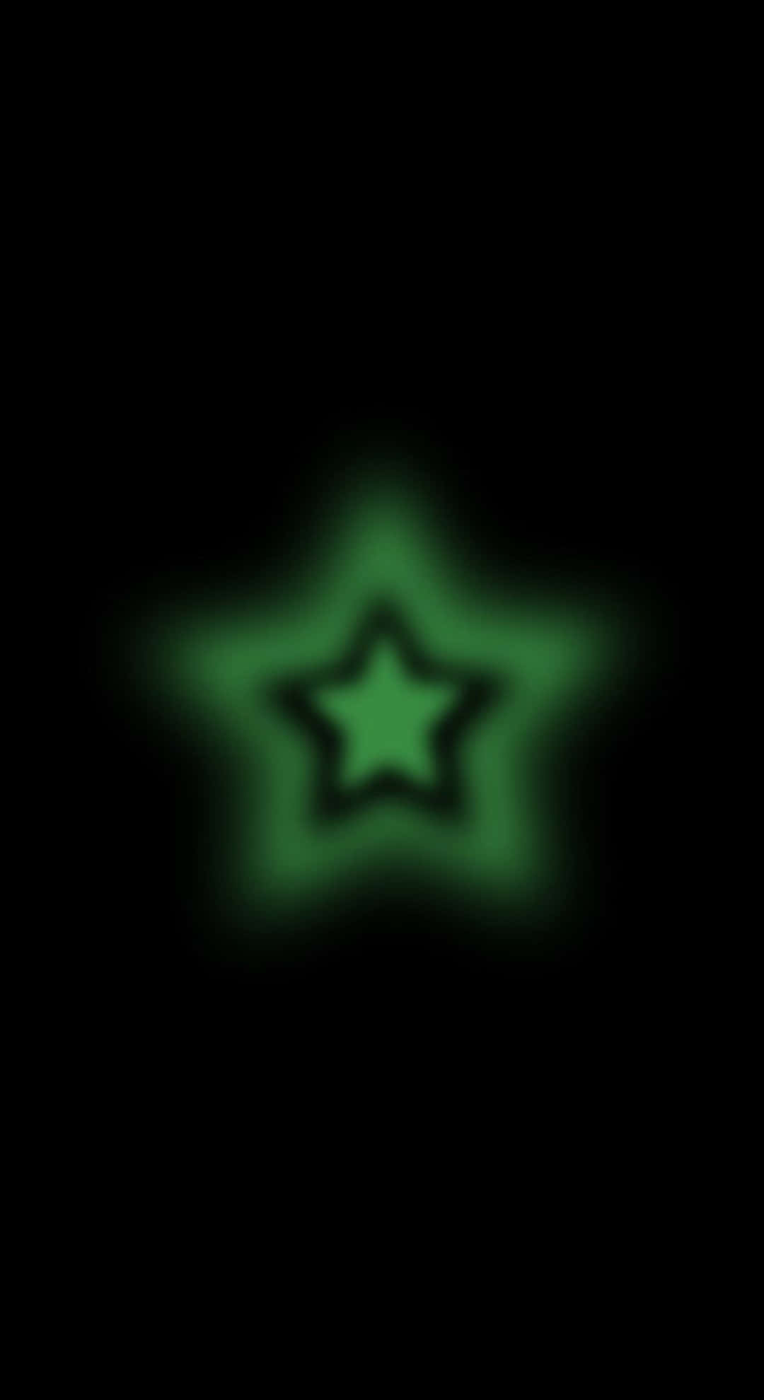 Green Cyber Star Glow, glowing green star, soft halo, Full HD Phone Wallpaper
