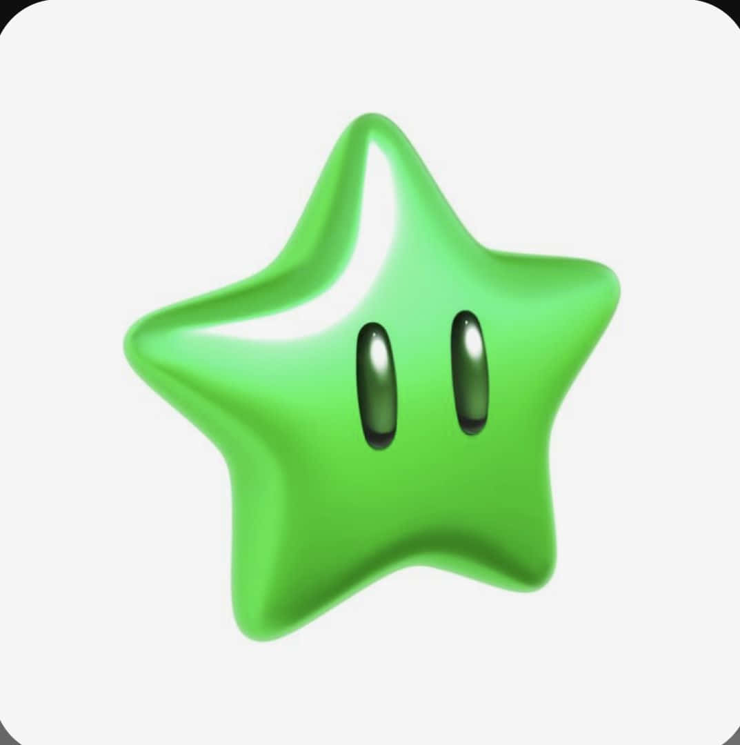 Green Star Character, glossy green, five-pointed star, SD Phone Wallpaper