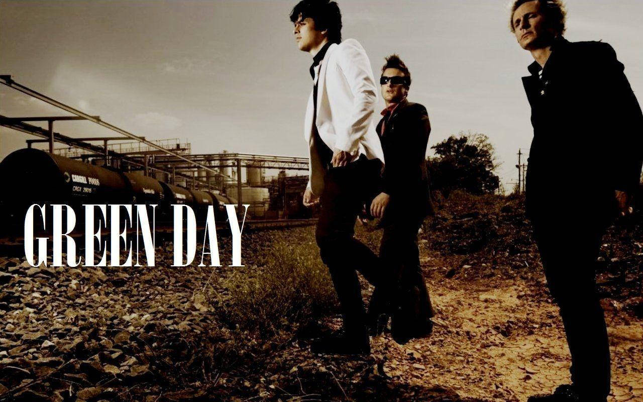 Green Day, dark suits, gravel, HD Desktop Wallpaper