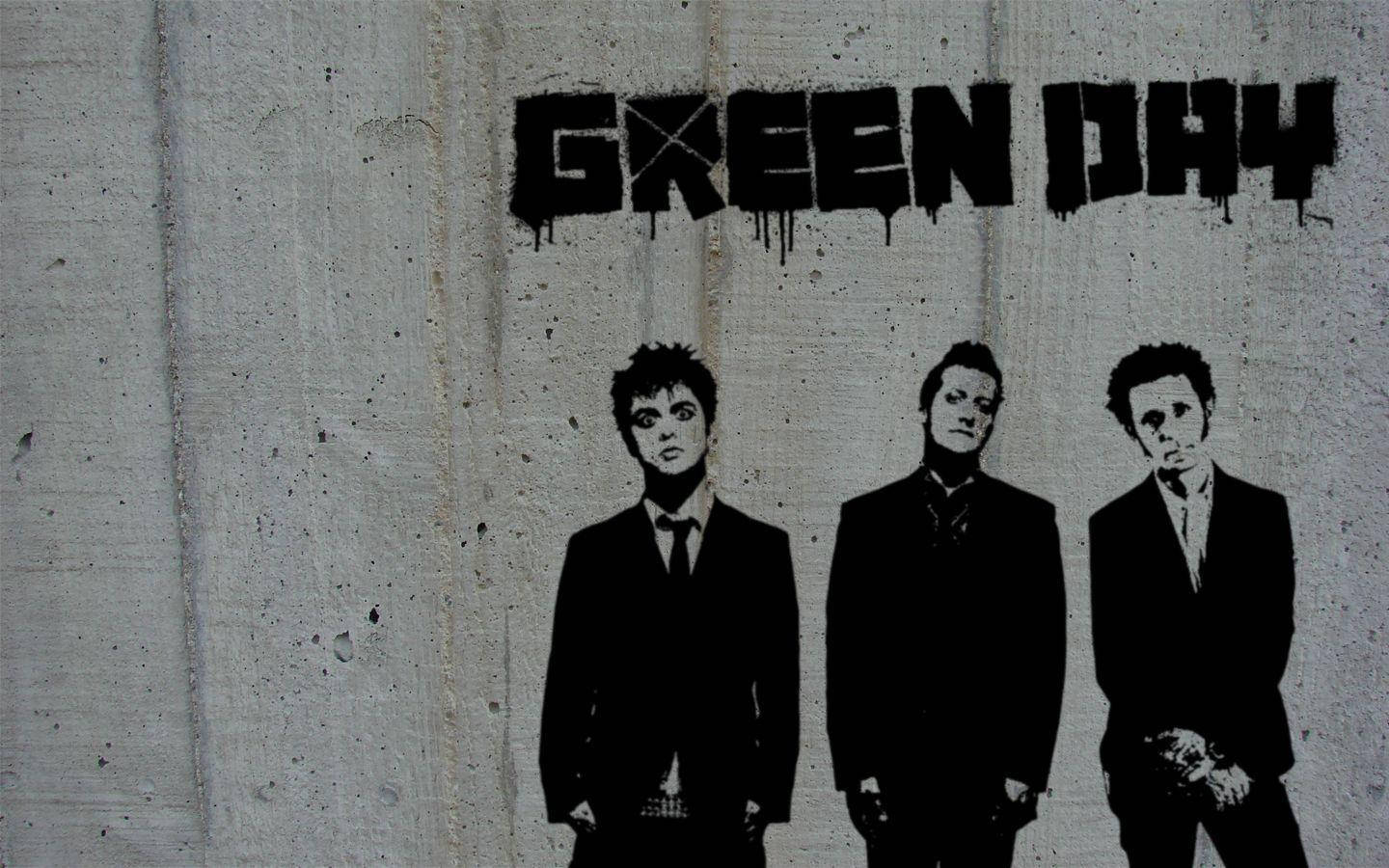 Green Day, stencil graffiti, dripping, HD Desktop Wallpaper