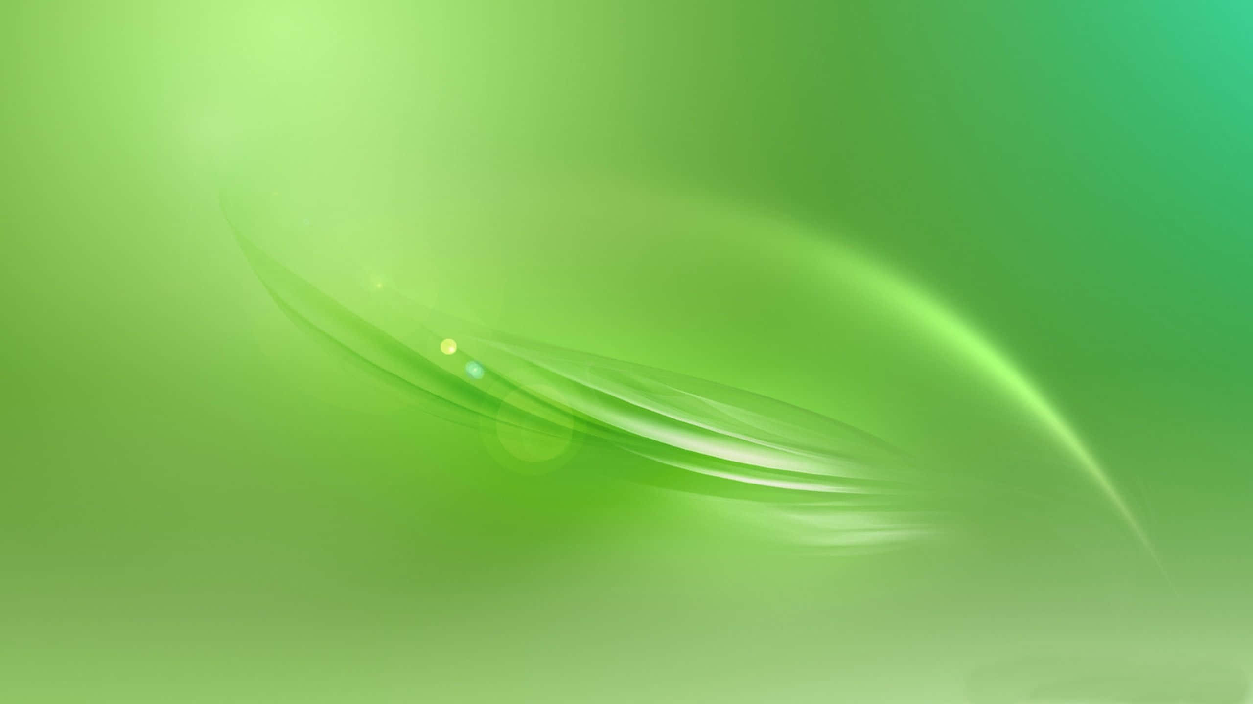 Green Desktop, soft gradient green, translucent ribbons, 2K Desktop Wallpaper