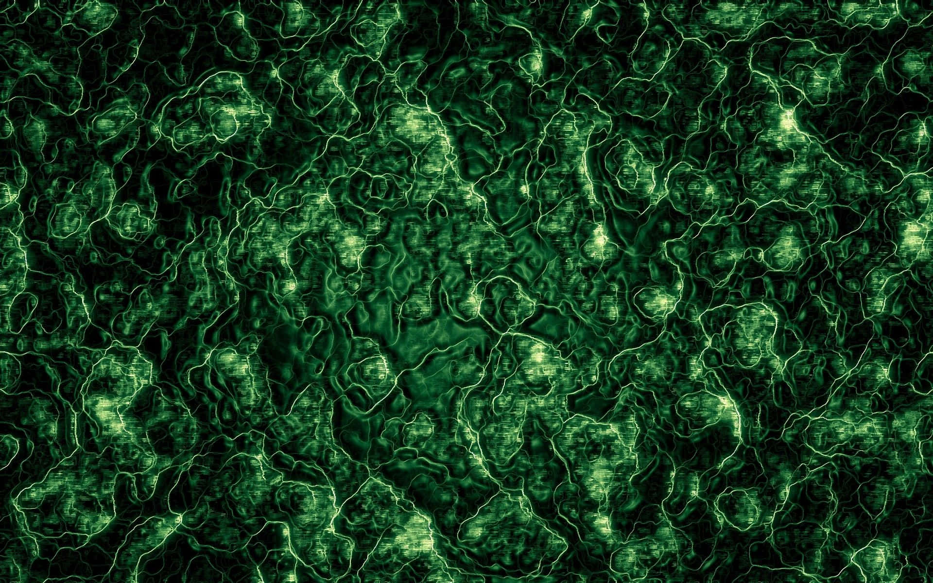 green desktop, glowing green veins, dark background, Full HD Desktop Wallpaper