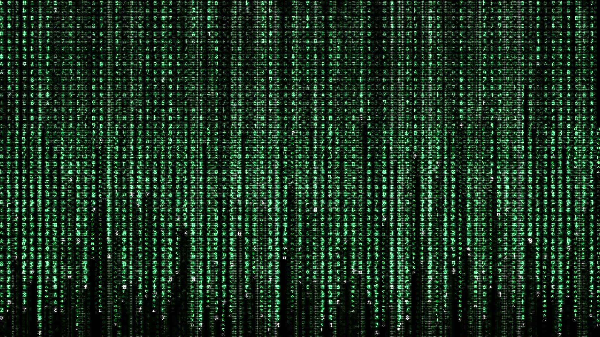 green binary code, black background, Matrix-style visual, Full HD Desktop Wallpaper