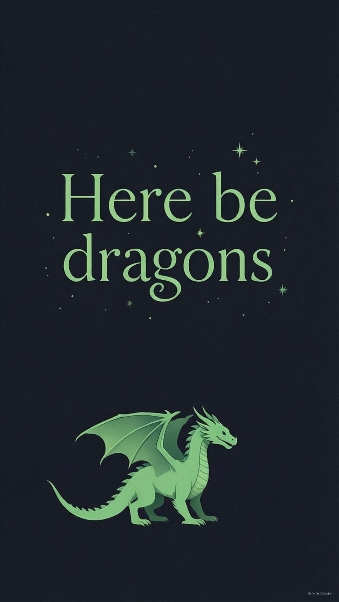 Green Dragon, here be dragons, dark navy background, Full HD Phone Wallpaper