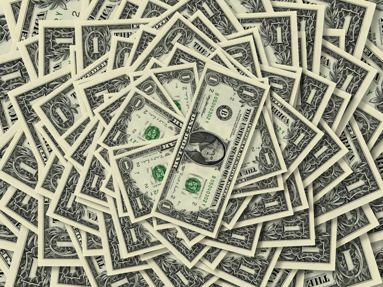 one-dollar bills, green and cream tones, dense pile, HD Desktop Wallpaper