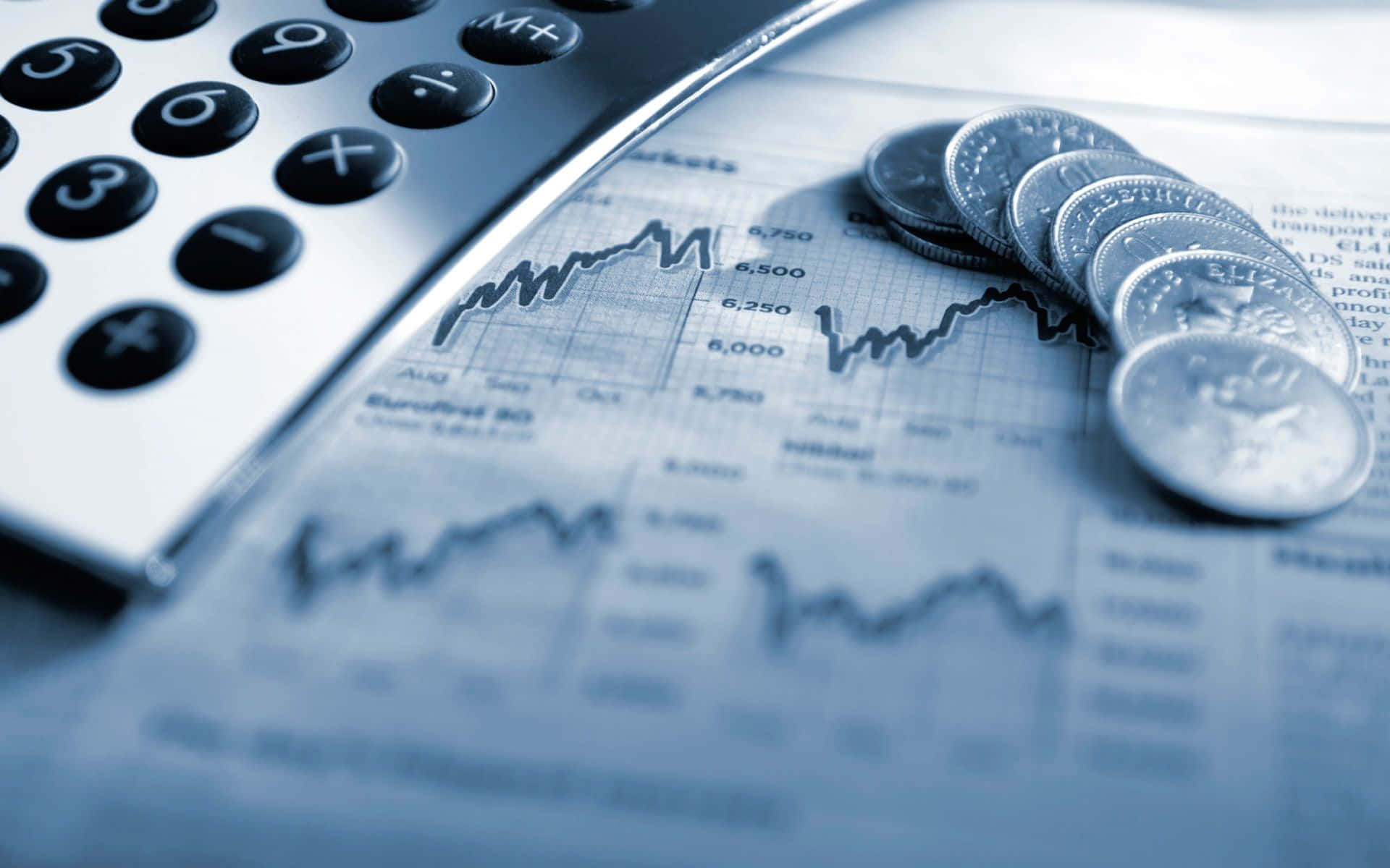 Green Finance, coins, calculator, Full HD Desktop Wallpaper