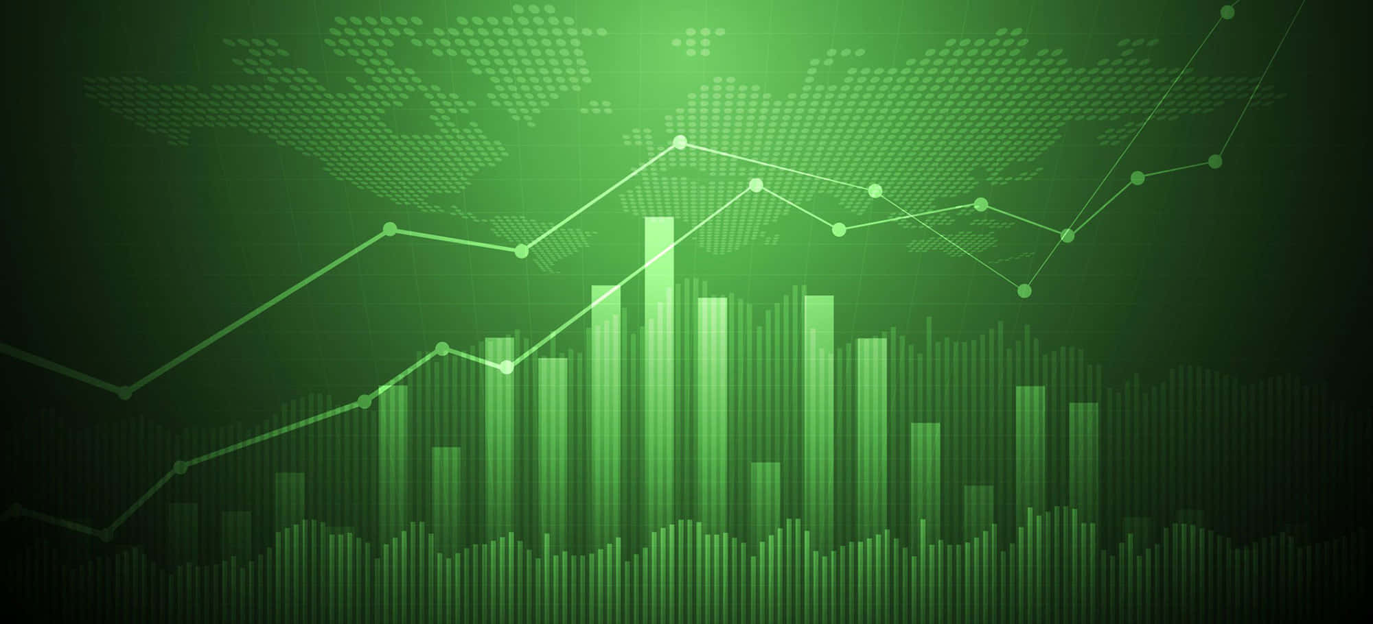 Green Finance, financial charts, bar graphs, Full HD Desktop Wallpaper