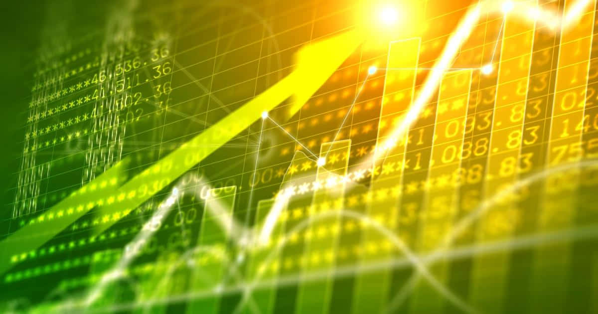 Green Finance, glowing green, glowing yellow, SD Desktop Wallpaper