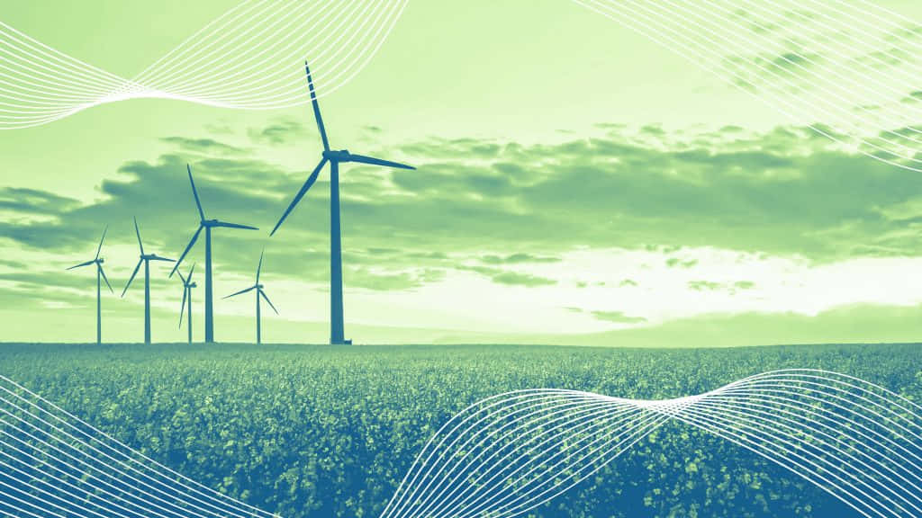 Green Finance, wind turbines, green field, SD Desktop Wallpaper