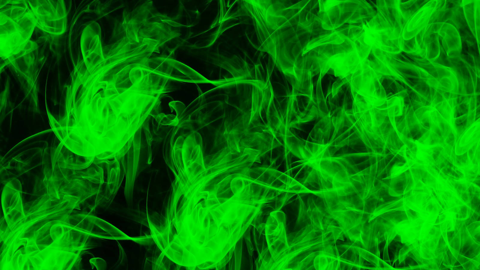 Green Fire, neon green smoke, stark black background, HD Desktop Wallpaper