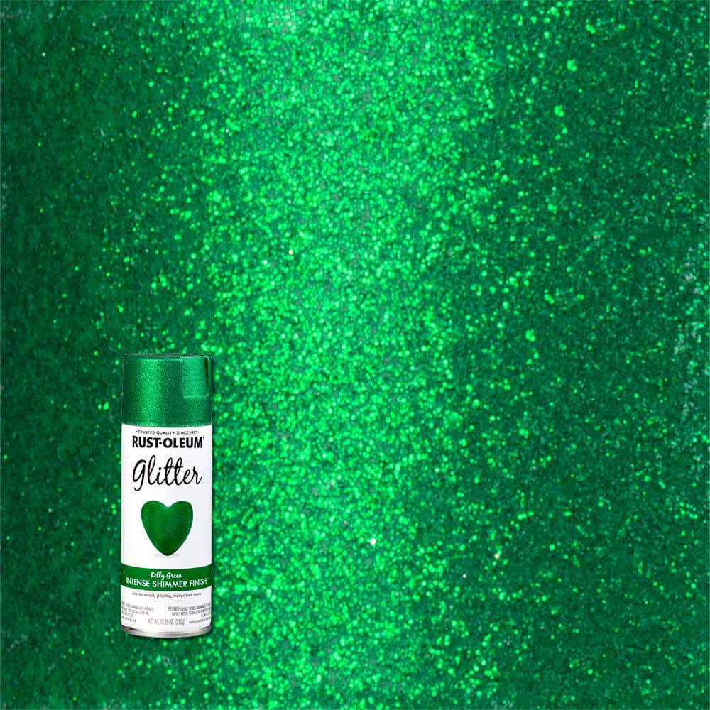 Rust-Oleum glitter spray, vibrant green glitter background, can, SD Desktop Wallpaper