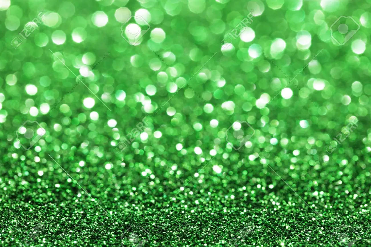 green glitter, vibrant green glitter, bokeh light effects, HD Desktop Wallpaper