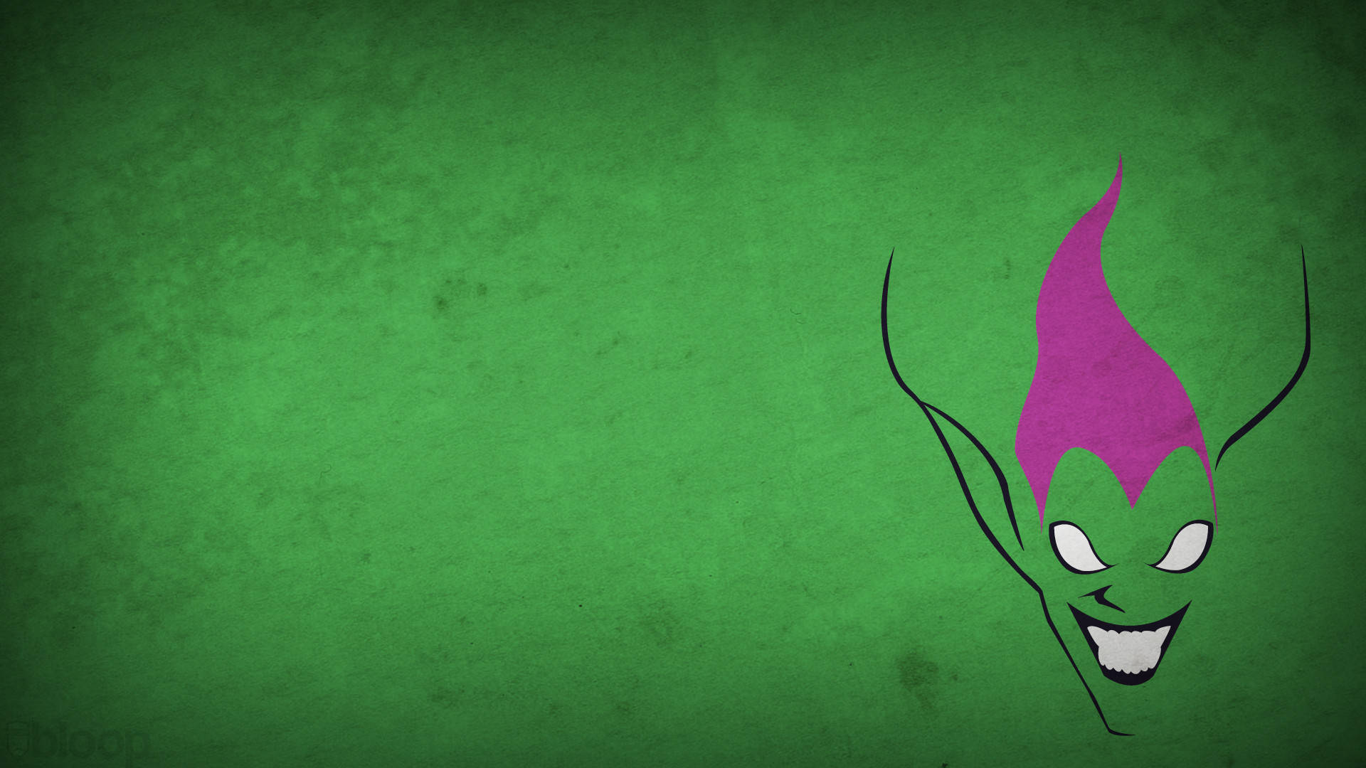 Green Goblin, purple hair, sharp teeth, Full HD Desktop Wallpaper