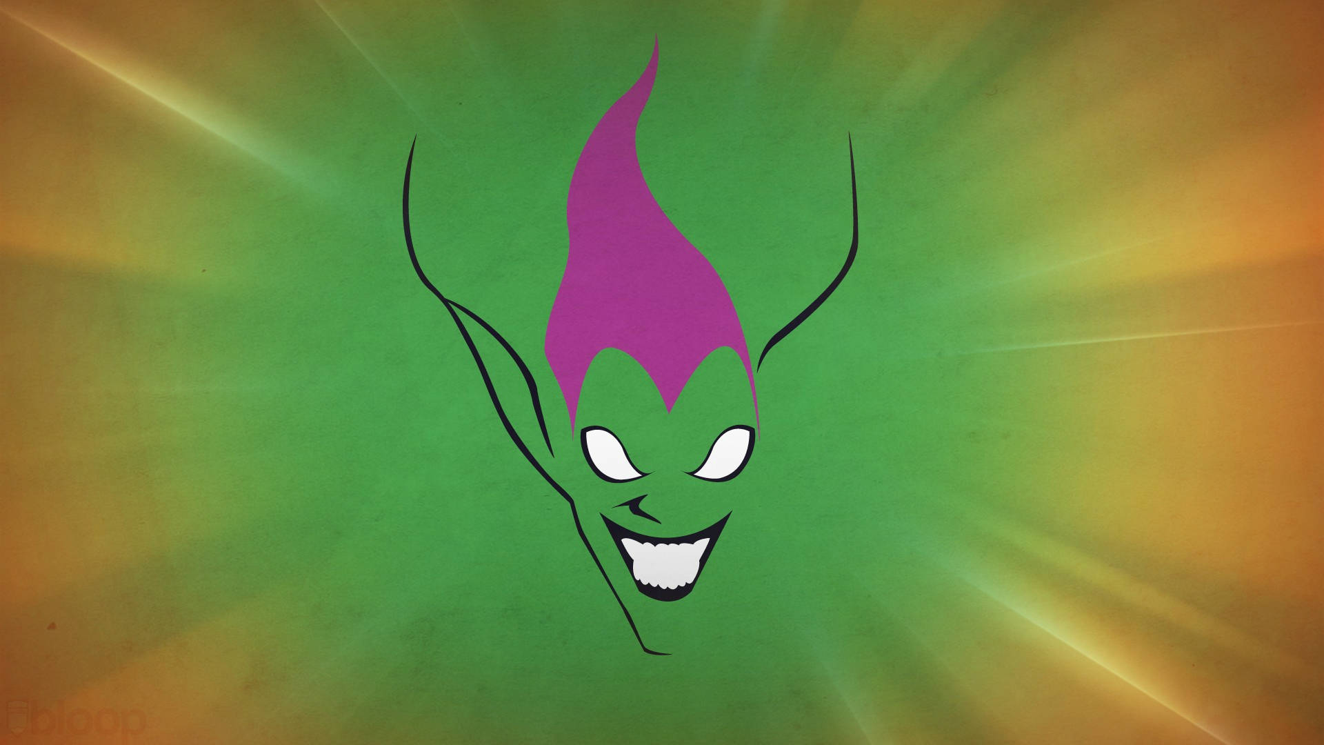 Green Goblin, purple hair, sharp teeth, Full HD Desktop Wallpaper