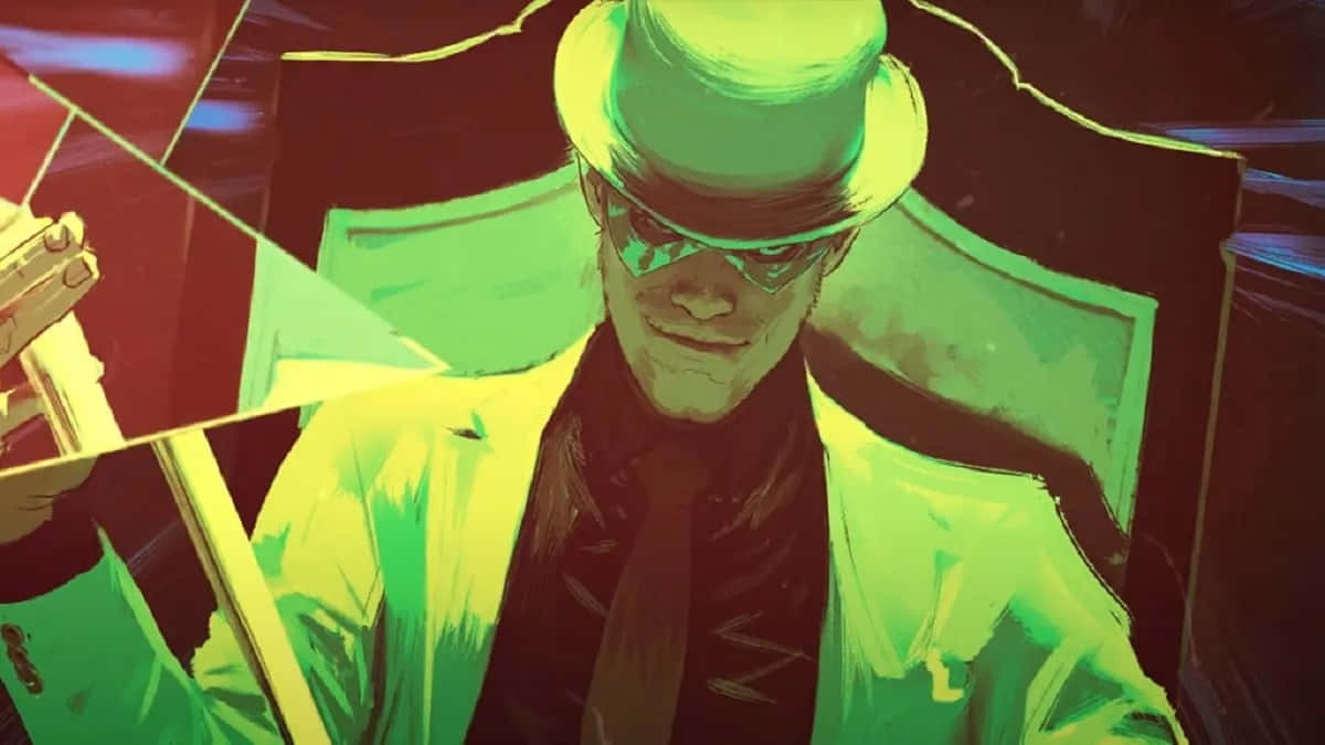 anime man, green suit, top hat, SD Desktop Wallpaper