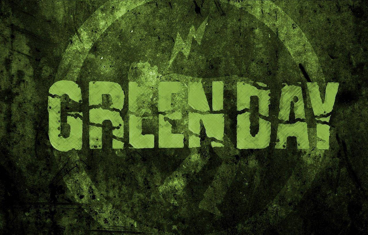 Green Day, distressed texture, circular emblem, HD Desktop Wallpaper