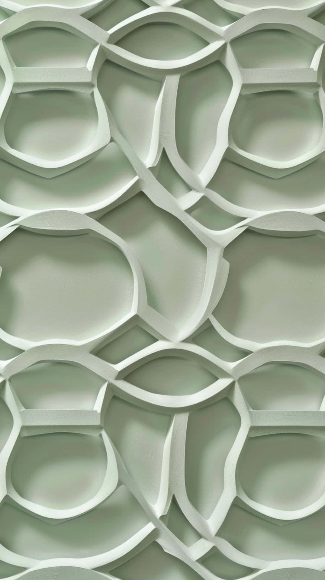 sage green, geometric wall design, white geometric 3d wall panel, Full HD Phone Wallpaper