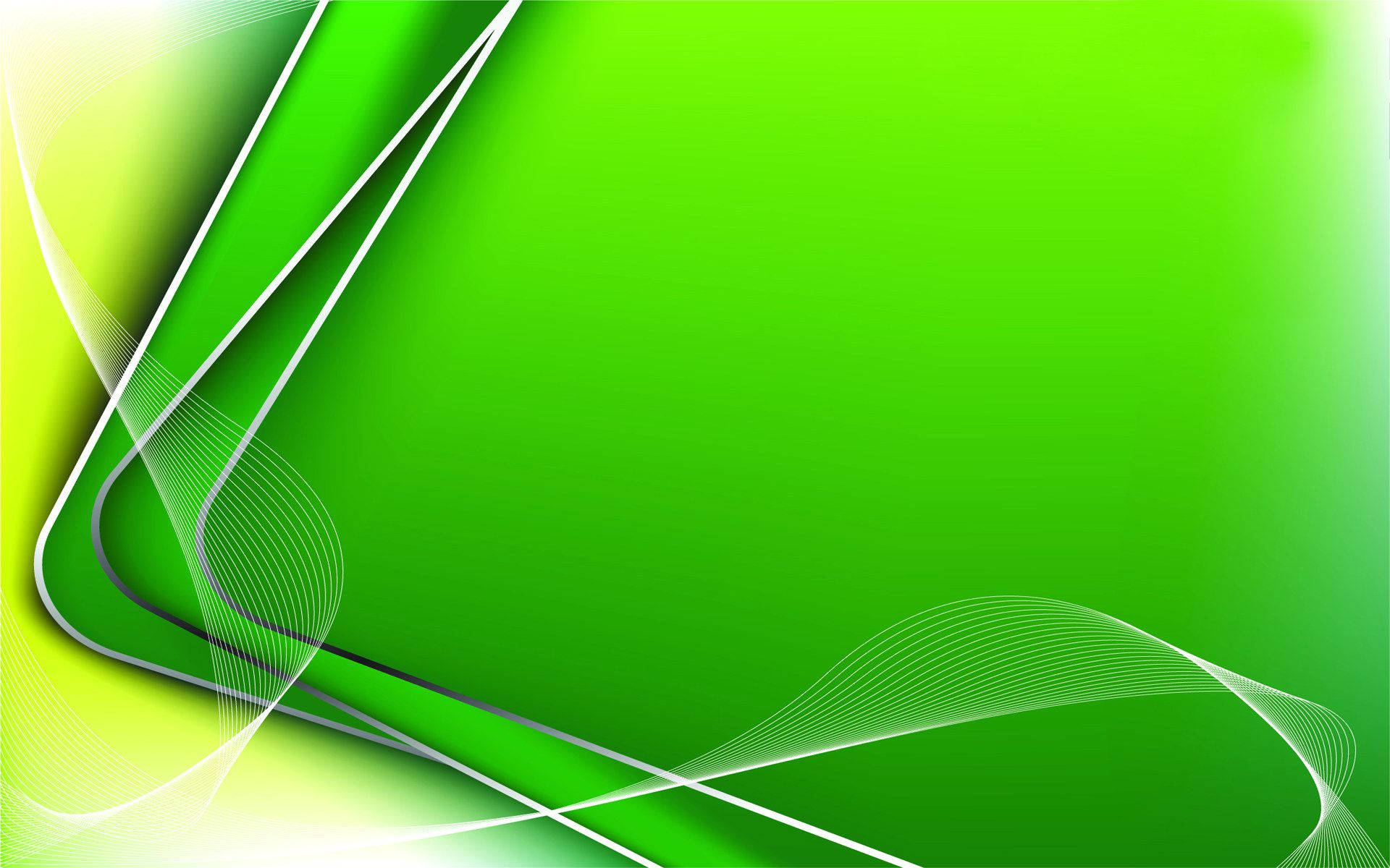 bending green abstract lines, vibrant green gradient, flowing white and gray curved lines, Full HD Desktop Wallpaper