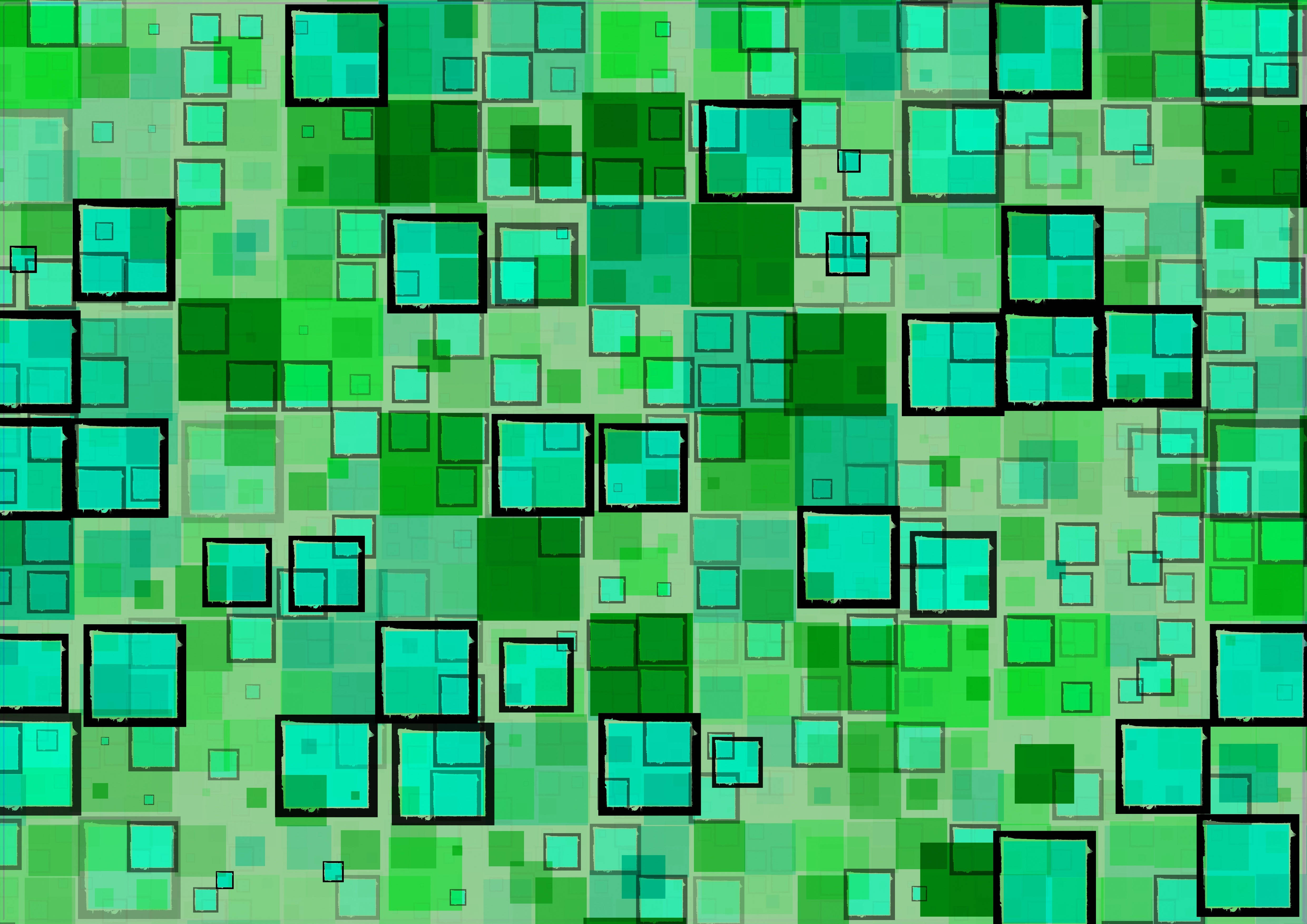 4k, green, geometric squares, 4K Desktop Wallpaper