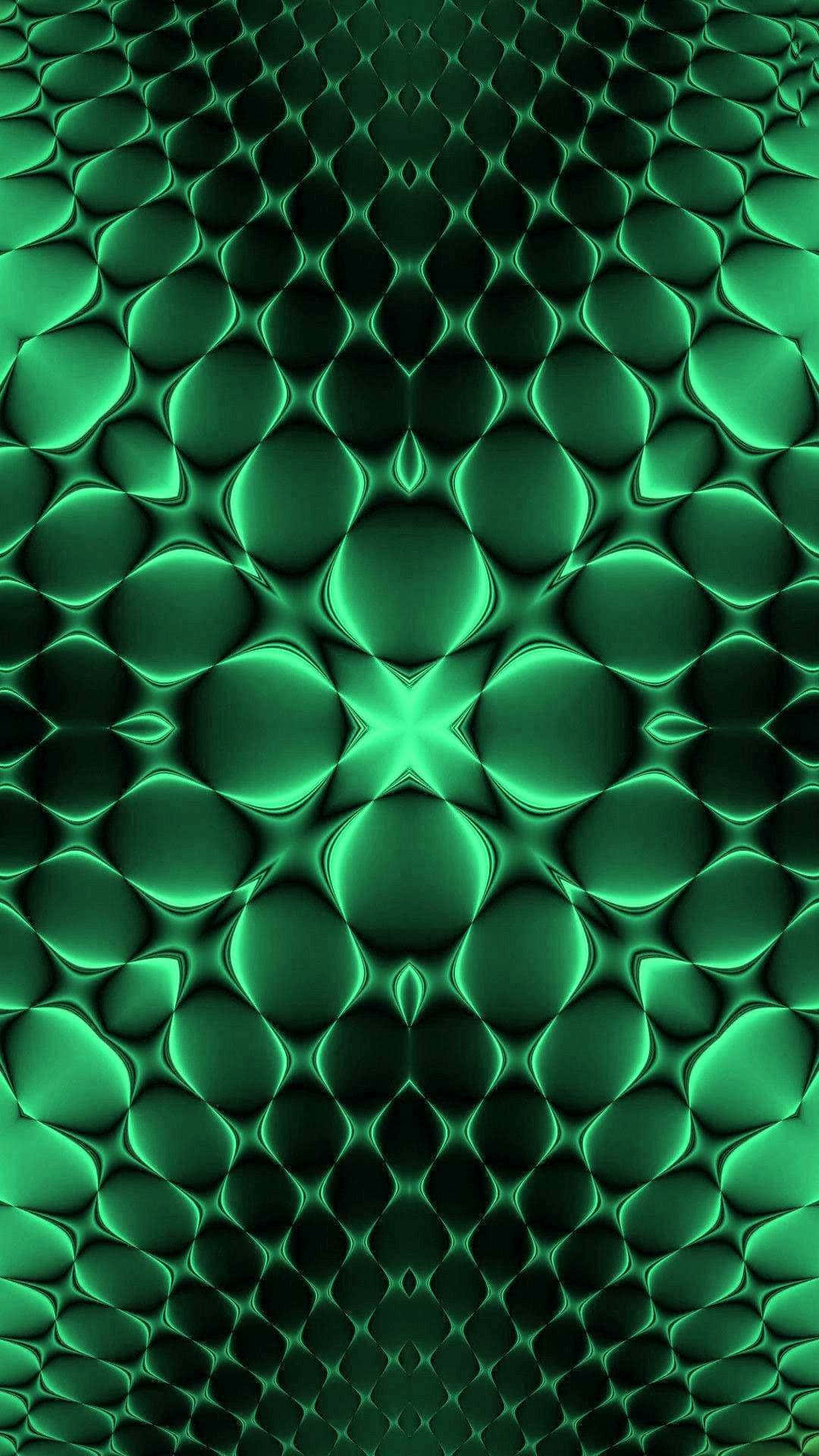 green phone, vibrant green, glossy bubble-like shapes, Full HD Phone Wallpaper