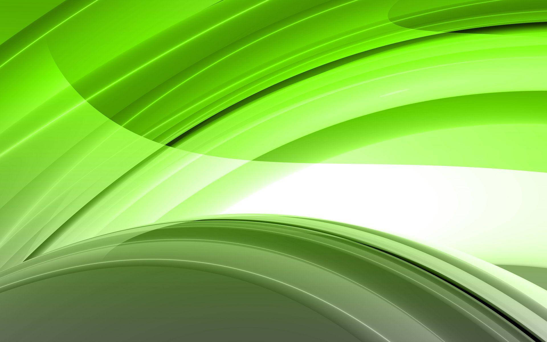 Curved Lines Light Green, vibrant green, glossy curves, Full HD Desktop Wallpaper