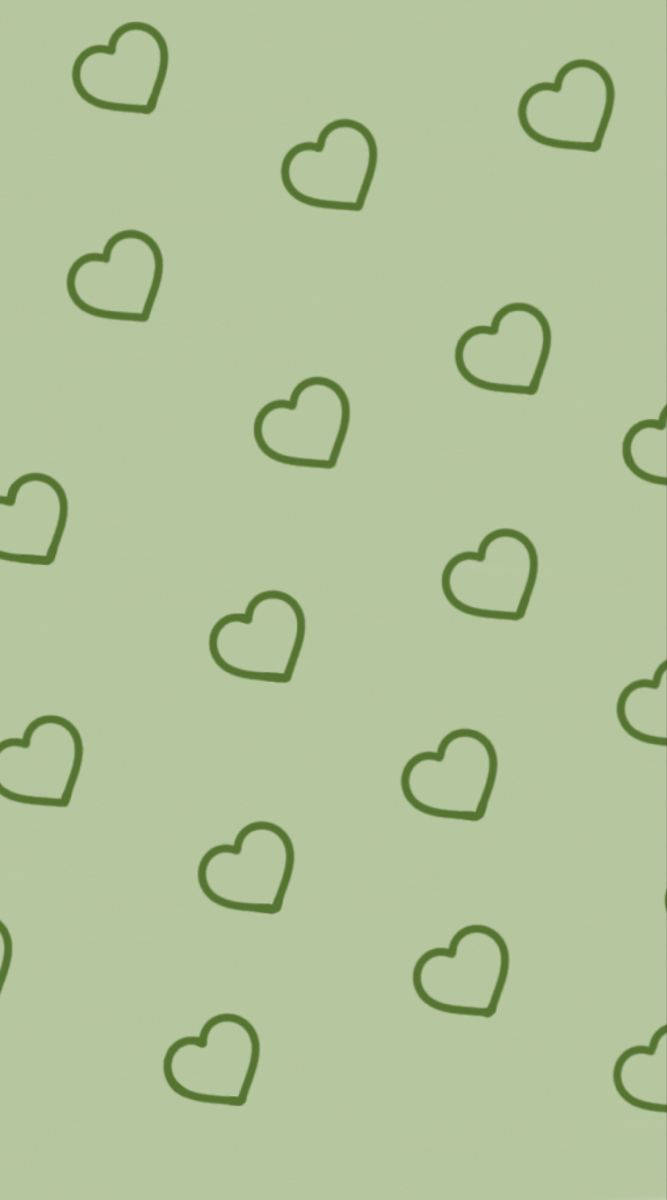 Green Heart Lining, sage green, dark green, SD Phone Wallpaper