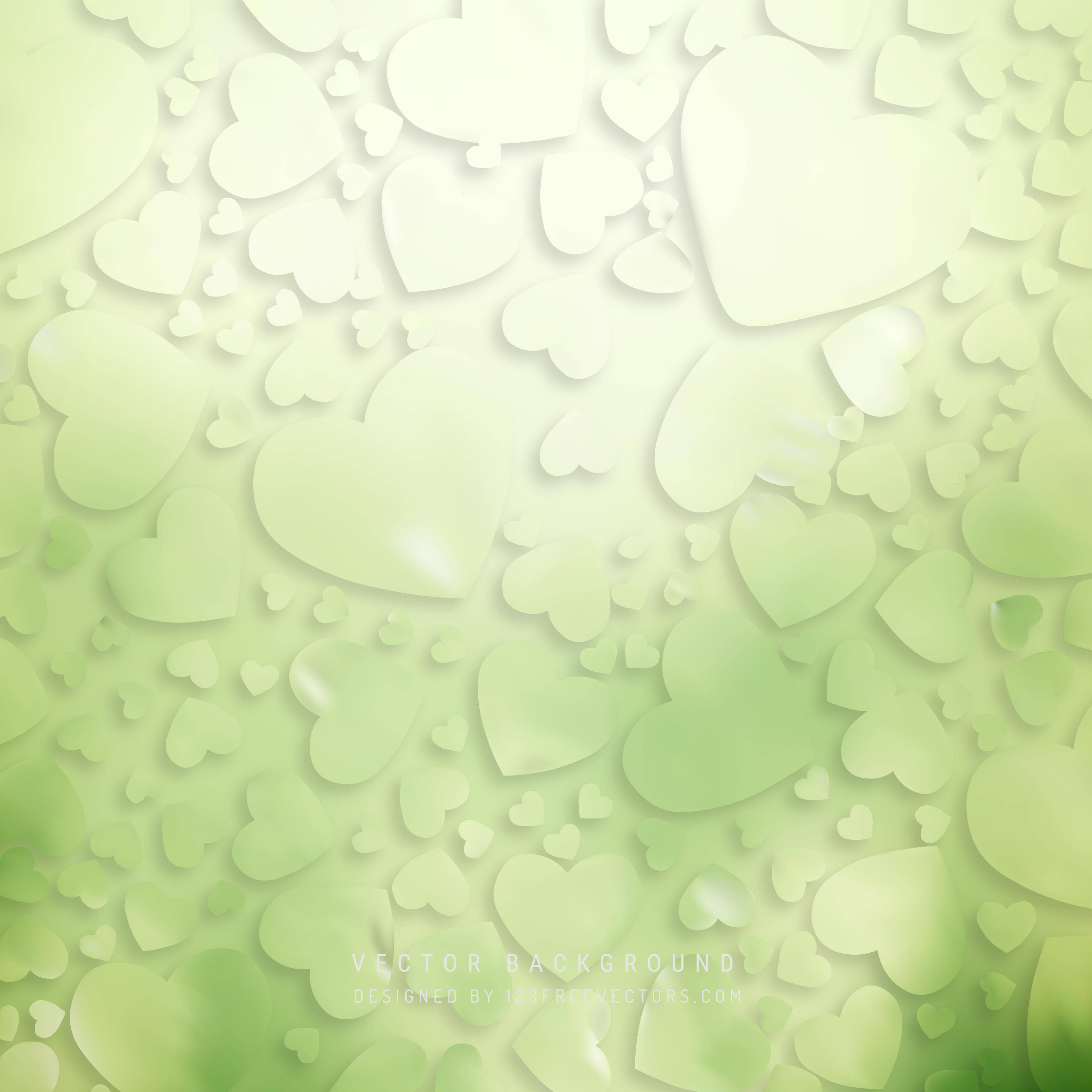 Green Heart, transparent, soft gradient green, 2K Desktop Wallpaper