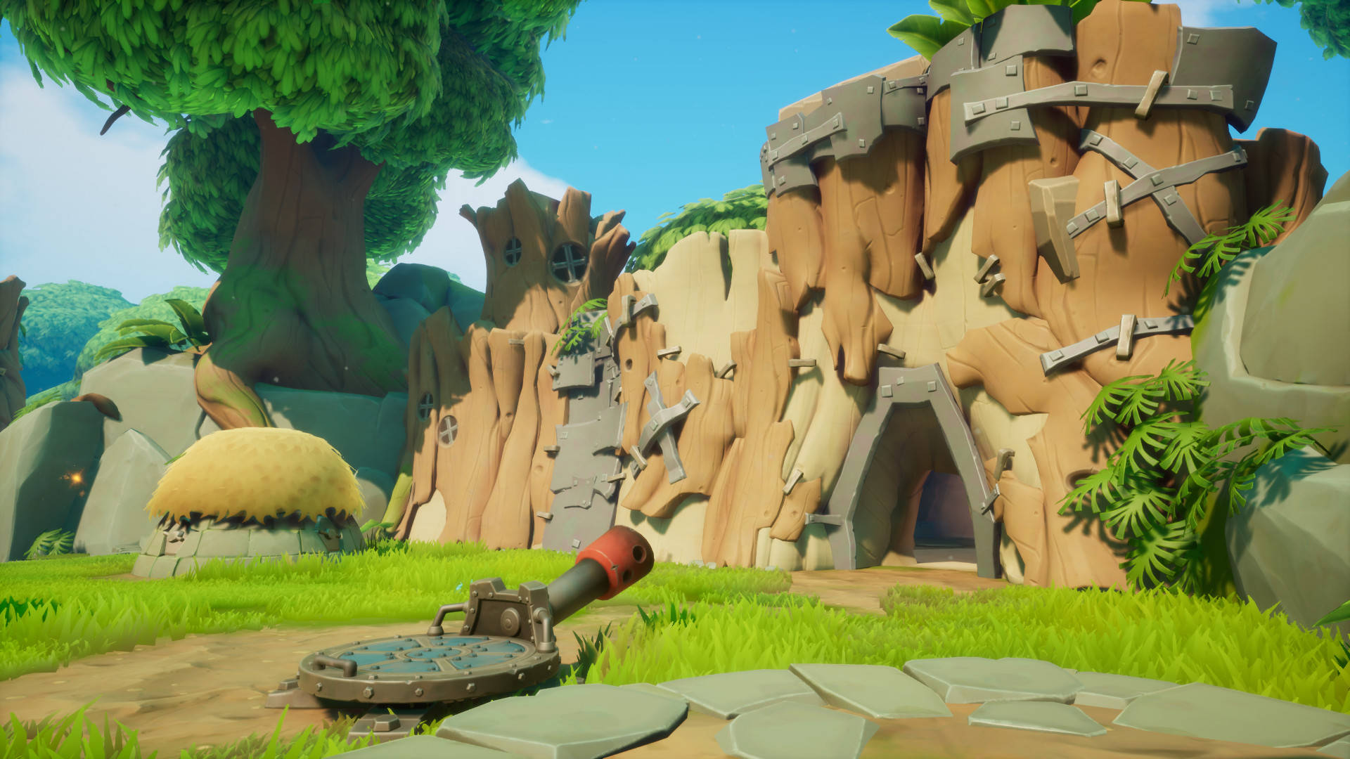 Green Hill Zone, 1920 x 1080, whimsical fantasy village, Full HD Desktop Wallpaper