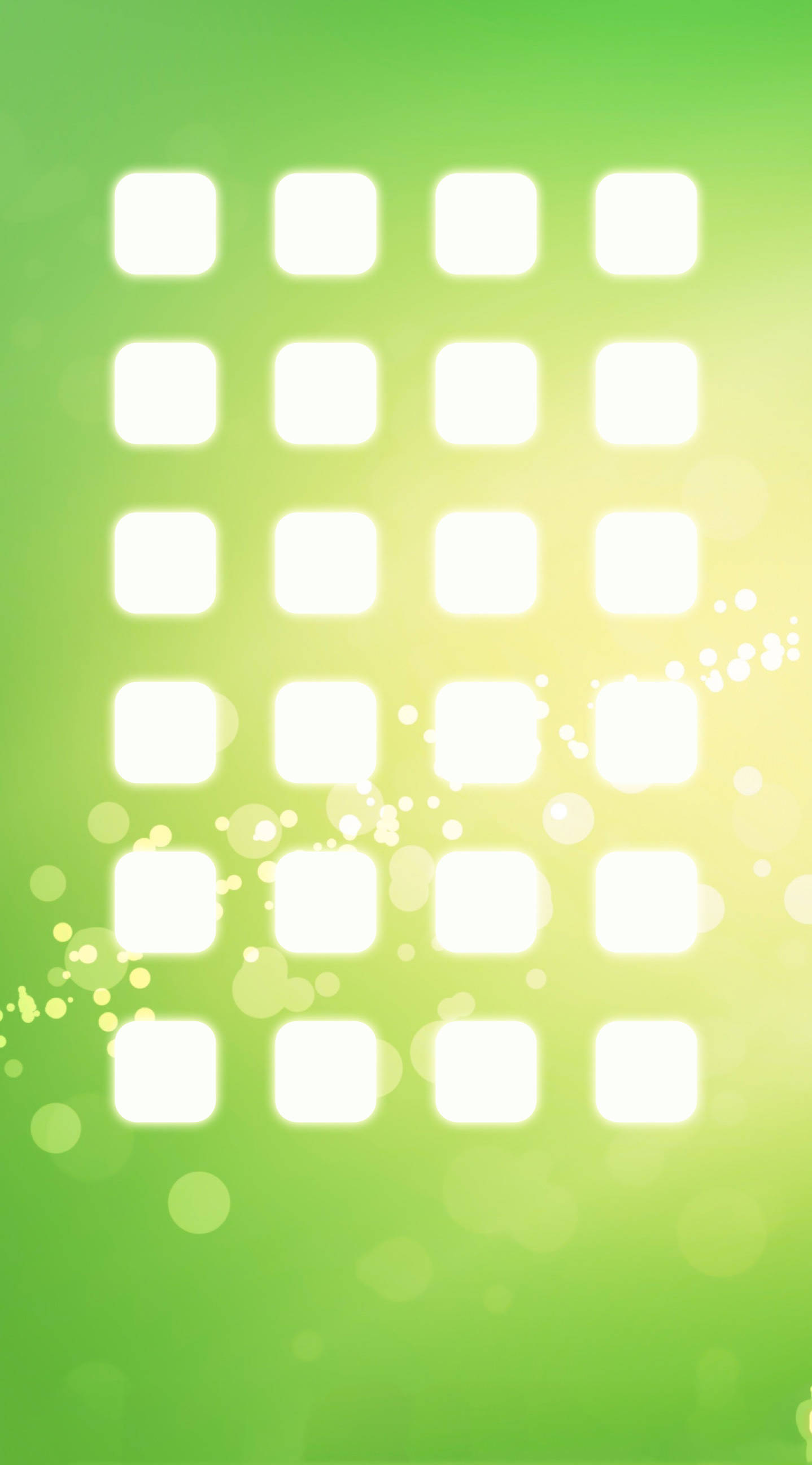 white cubes, gradient green, glowing white squares, 2K Phone Wallpaper