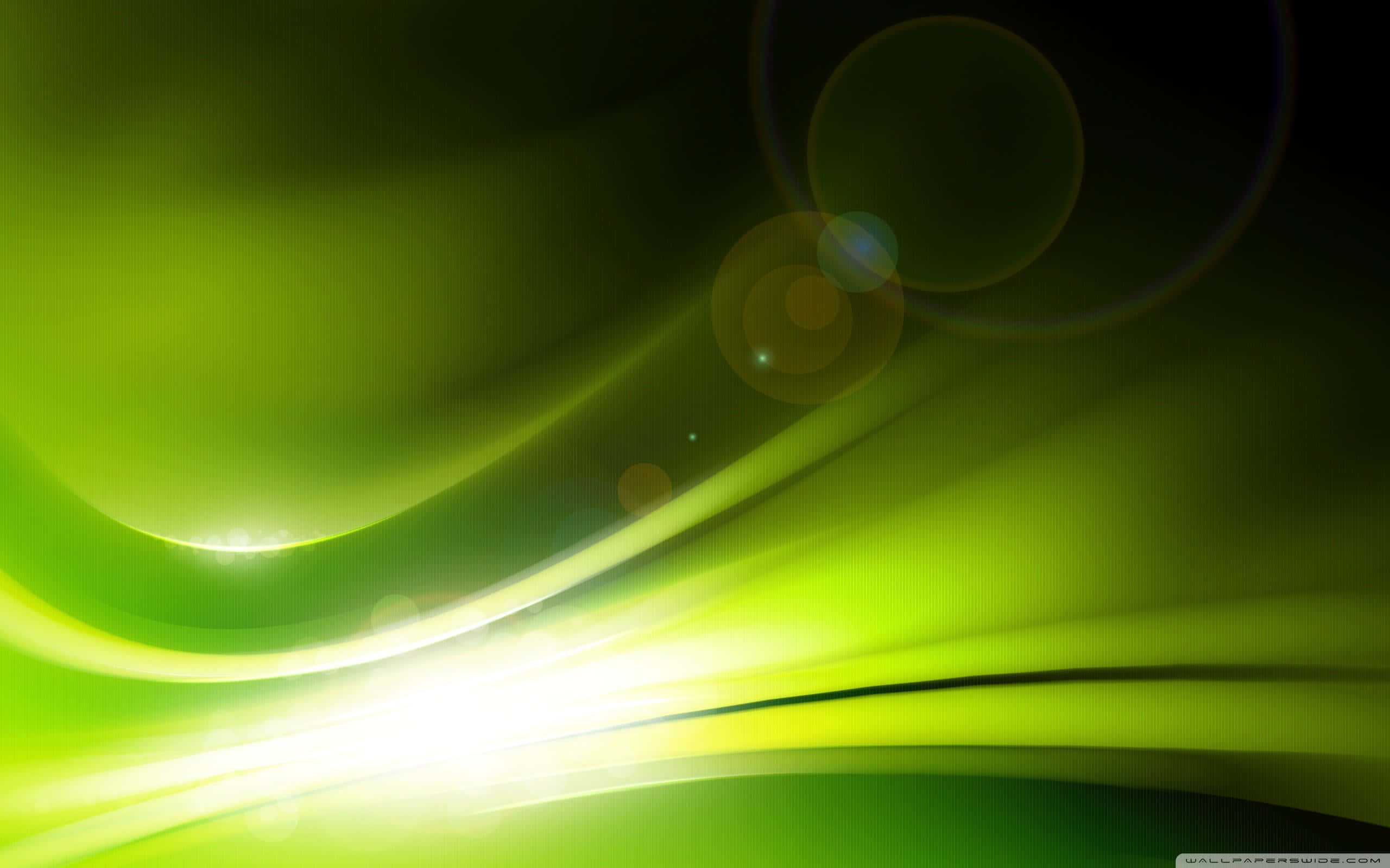 green led, vibrant green light streaks, dark background, 2K Desktop Wallpaper