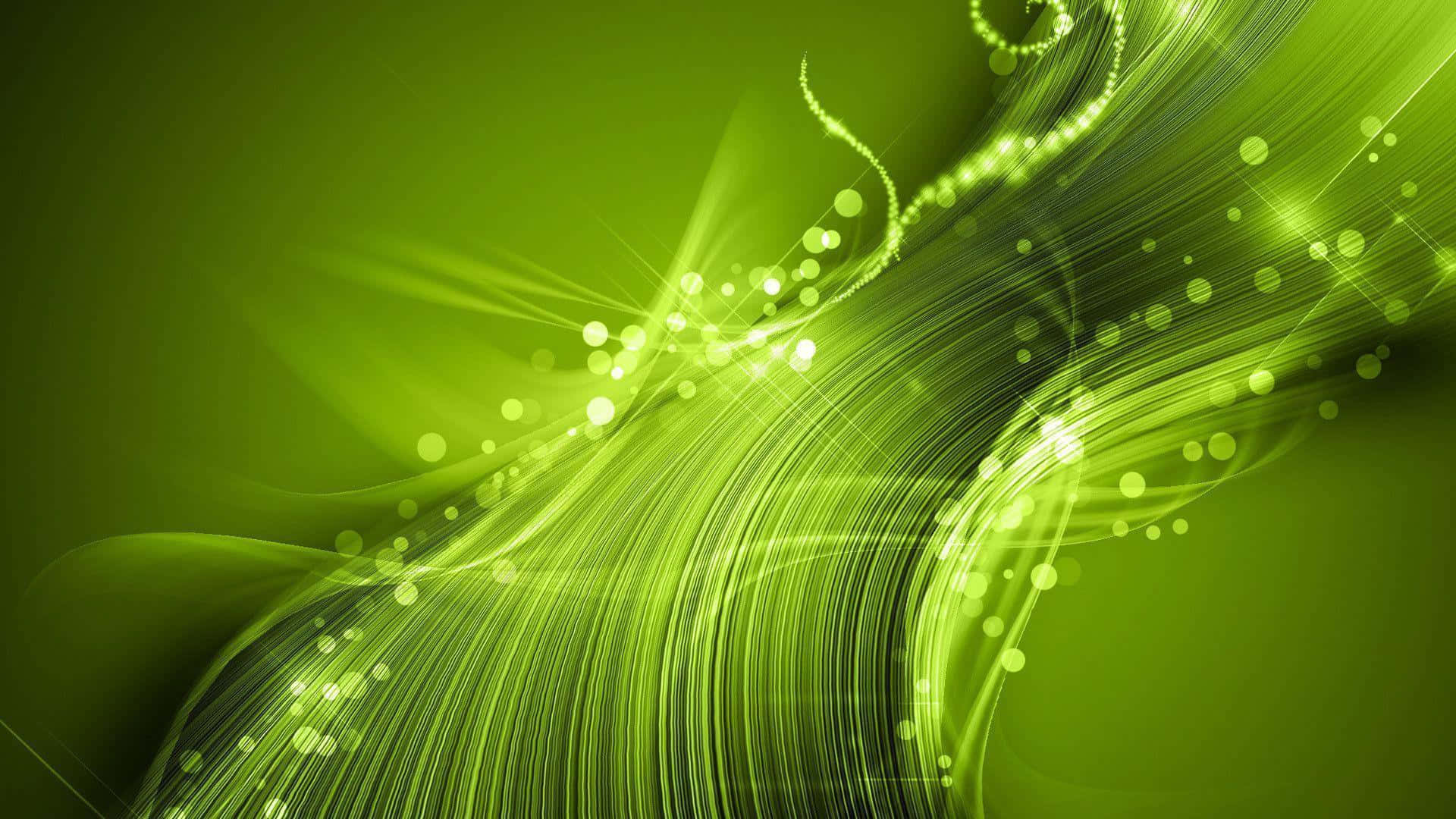 Green LED, vibrant green, abstract swirls, Full HD Desktop Wallpaper