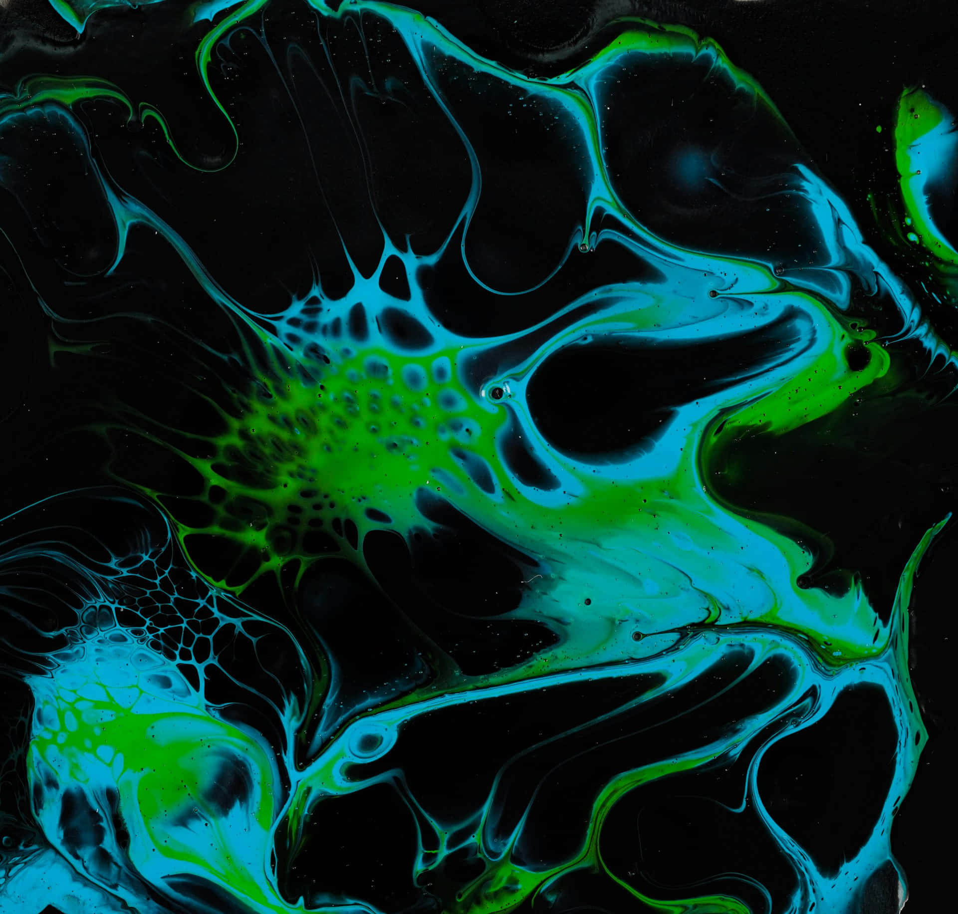 teal, neon green, black background, Full HD Desktop Wallpaper