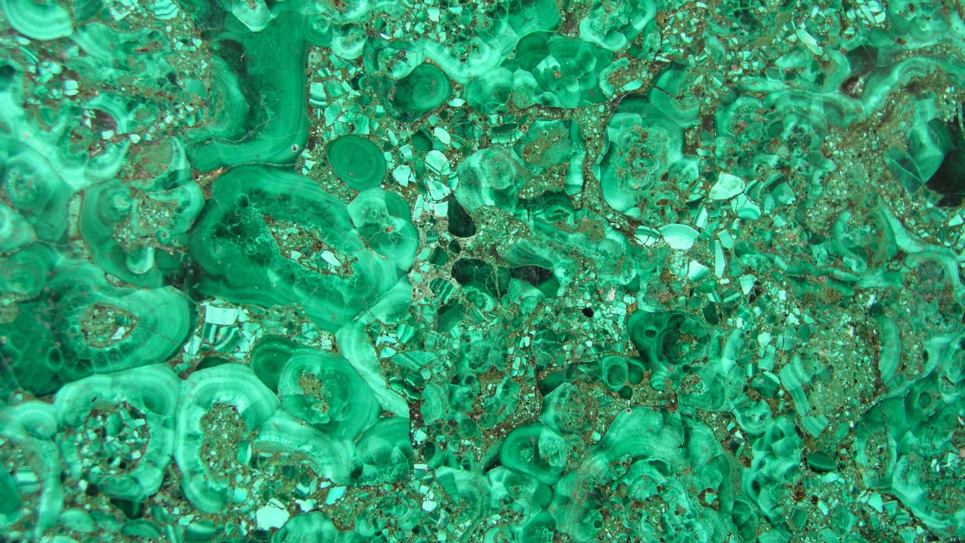 emerald green, malachite, swirling patterns, Full HD Desktop Wallpaper