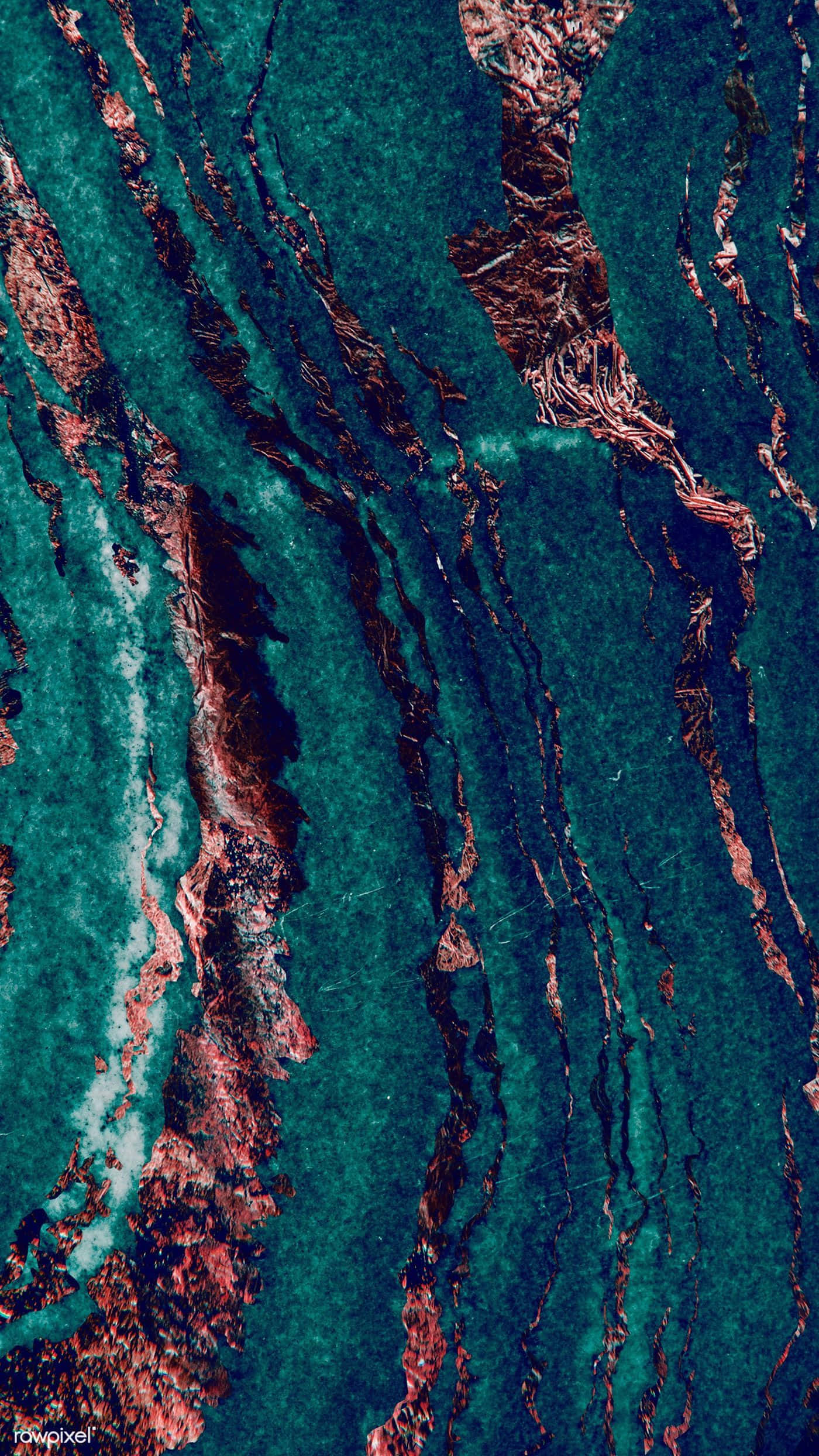 emerald marble, teal, copper, Full HD Phone Wallpaper