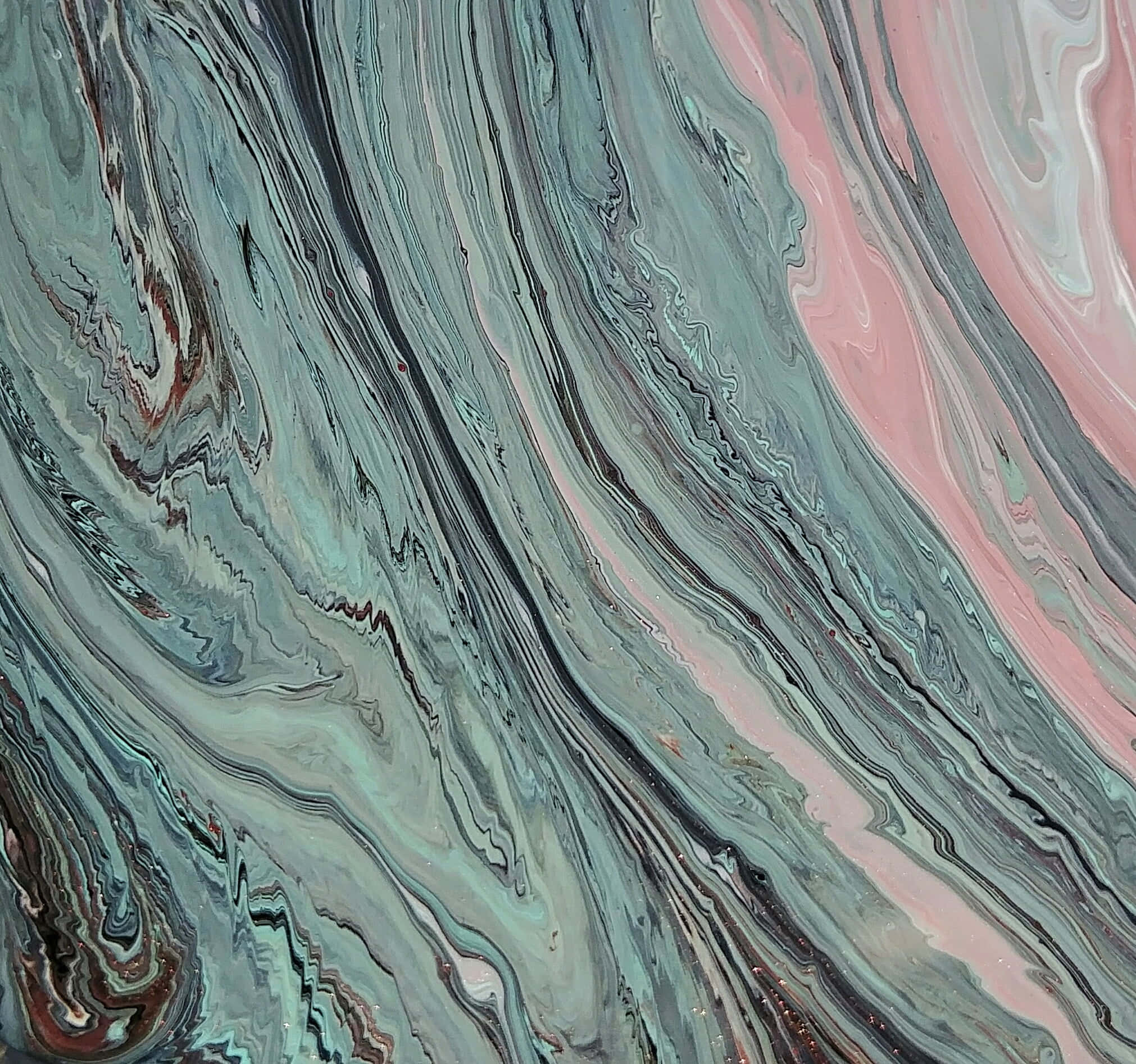 teal gray, soft pink, marbled surface, Full HD Desktop Wallpaper