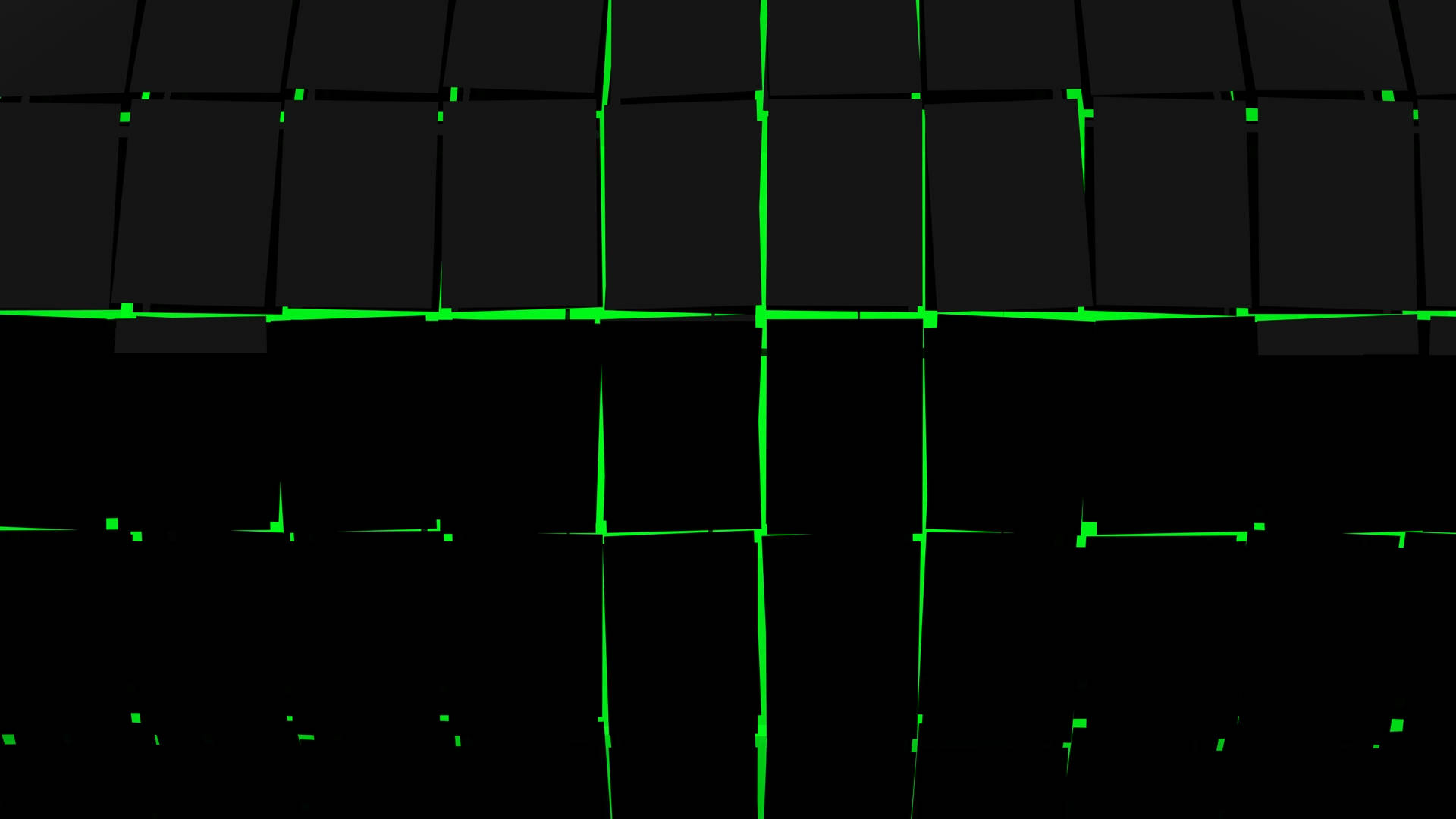 black background, glowing green lines, digital grid, Full HD Desktop Wallpaper