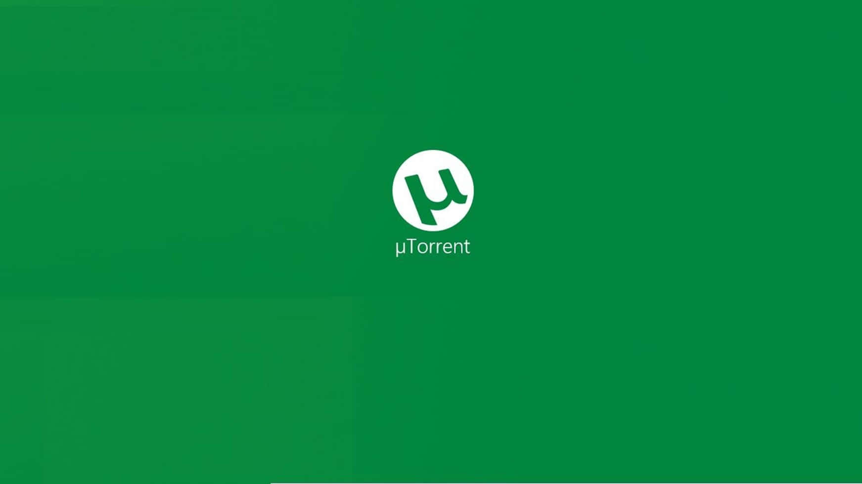 µTorrent, green background, white logo, HD Desktop Wallpaper