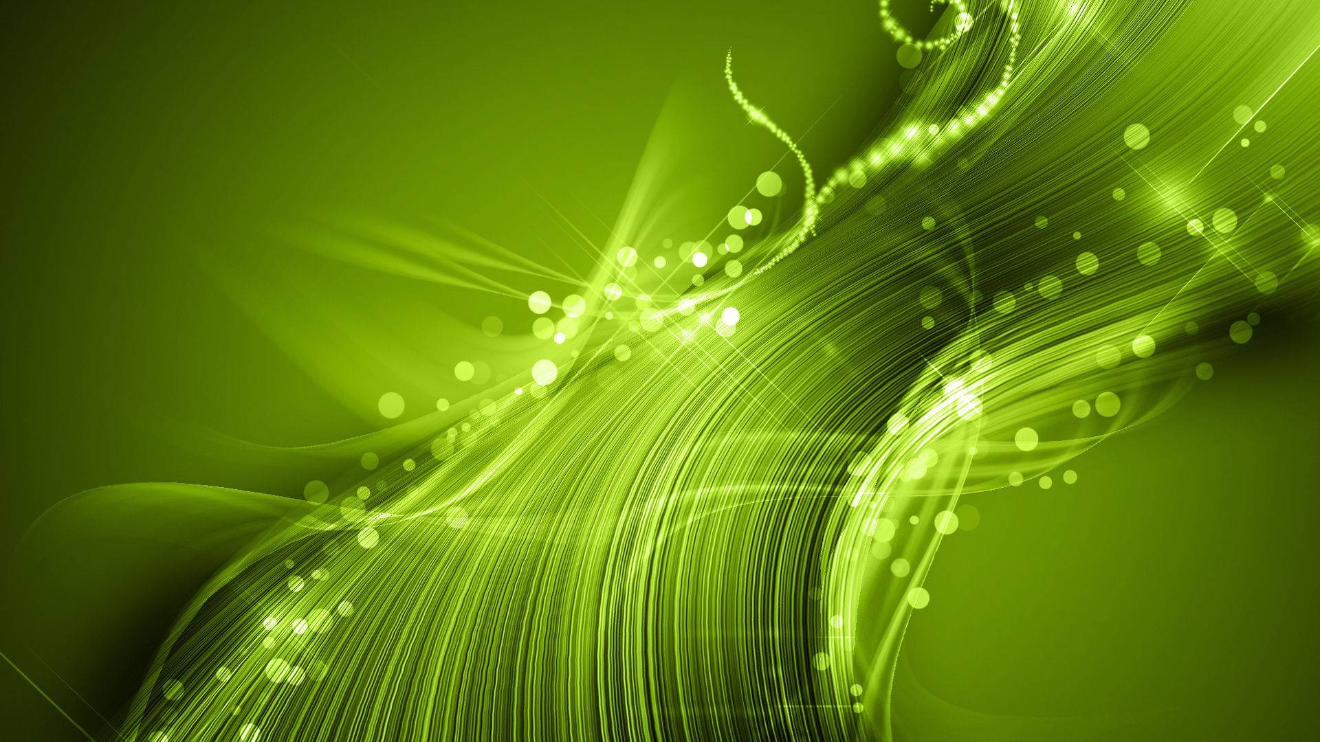 Plain Green Abstract, vibrant green, abstract light trails, Full HD Desktop Wallpaper