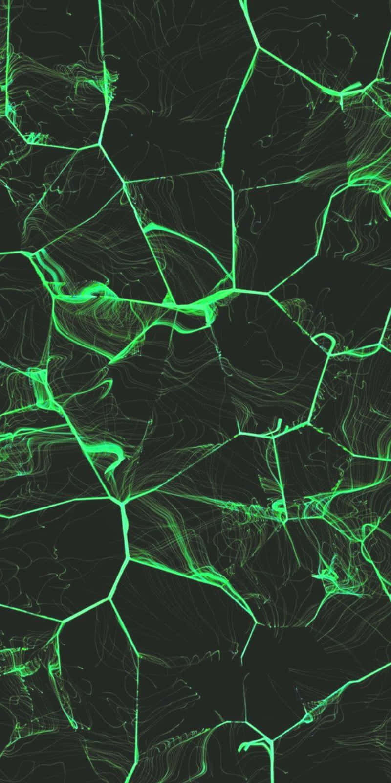 neon green, glowing cracks, dark textured surface, HD Phone Wallpaper