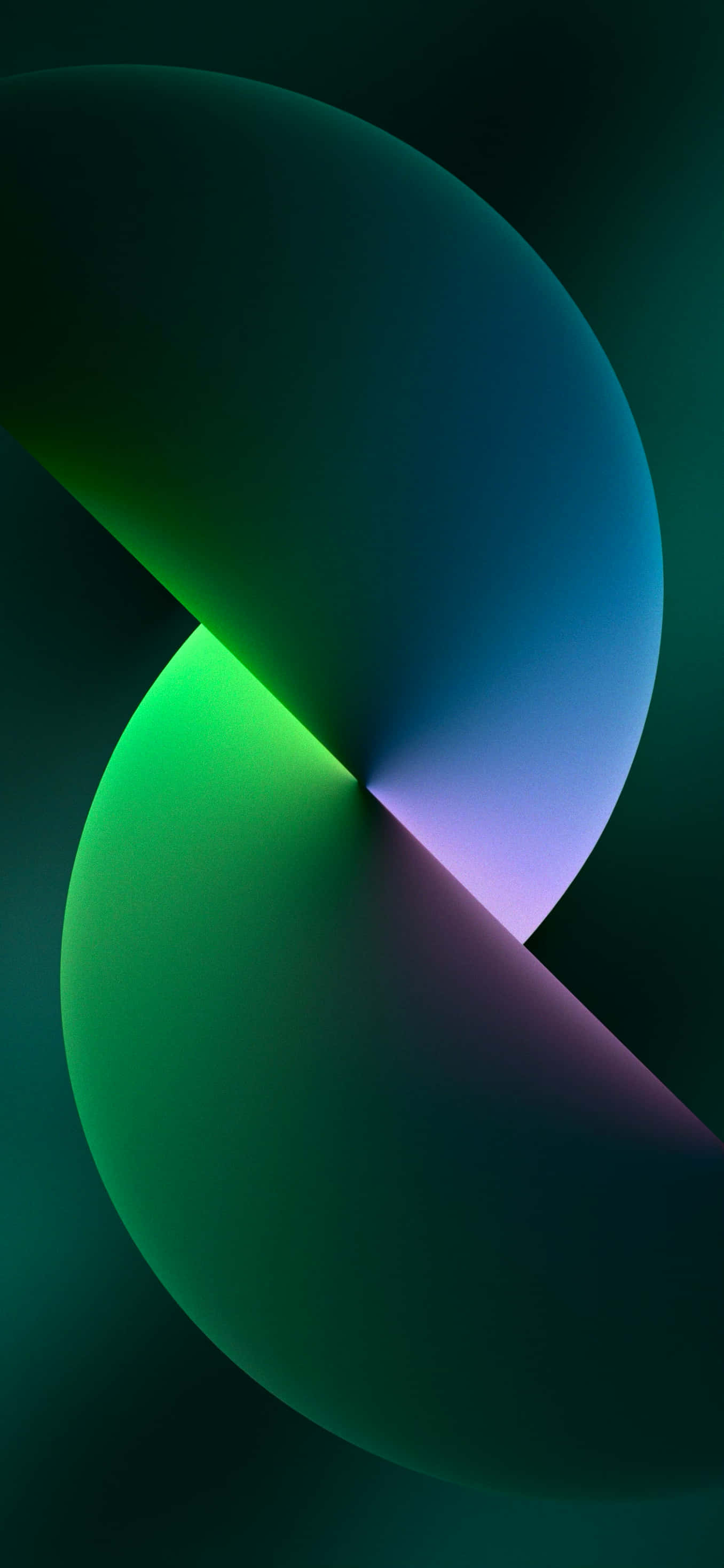 Green Phone, Half Circle, glowing curved shapes, 2K Phone Wallpaper