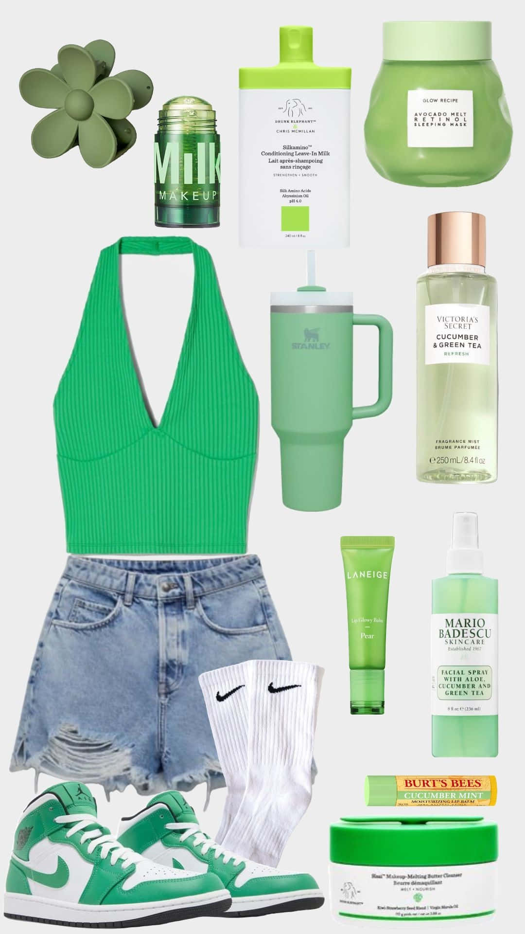 Green Preppy, vibrant green, denim, Full HD Phone Wallpaper