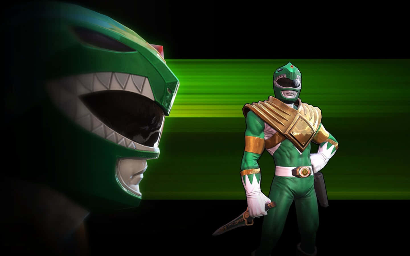 Green Ranger, sword, giant green helmet, HD Desktop Wallpaper