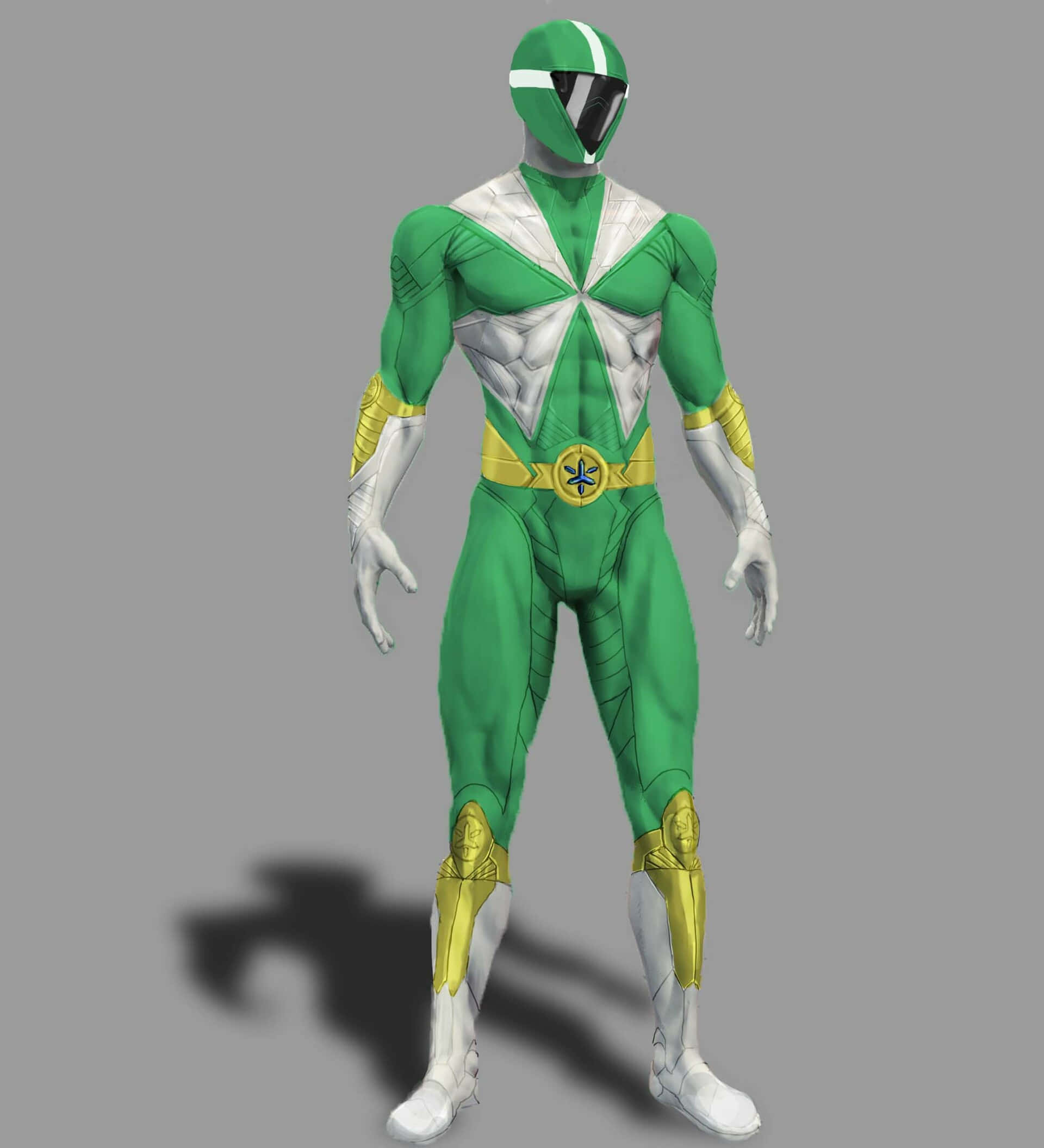 Green Ranger, power suit, green and white armored superhero, Full HD Phone Wallpaper