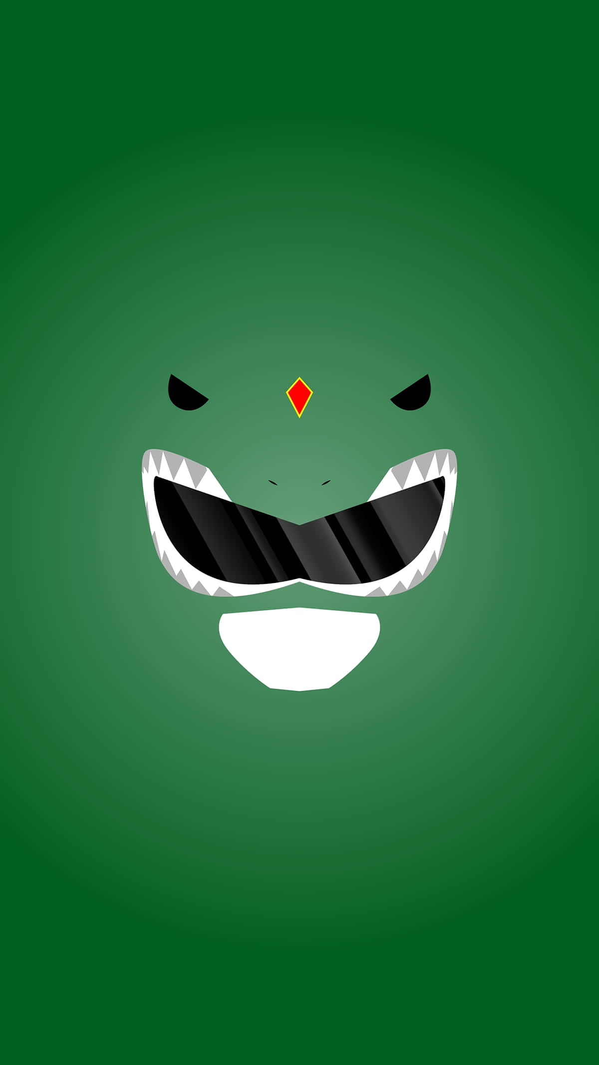 Green Ranger, dinosaur head, sharp teeth, Full HD Phone Wallpaper