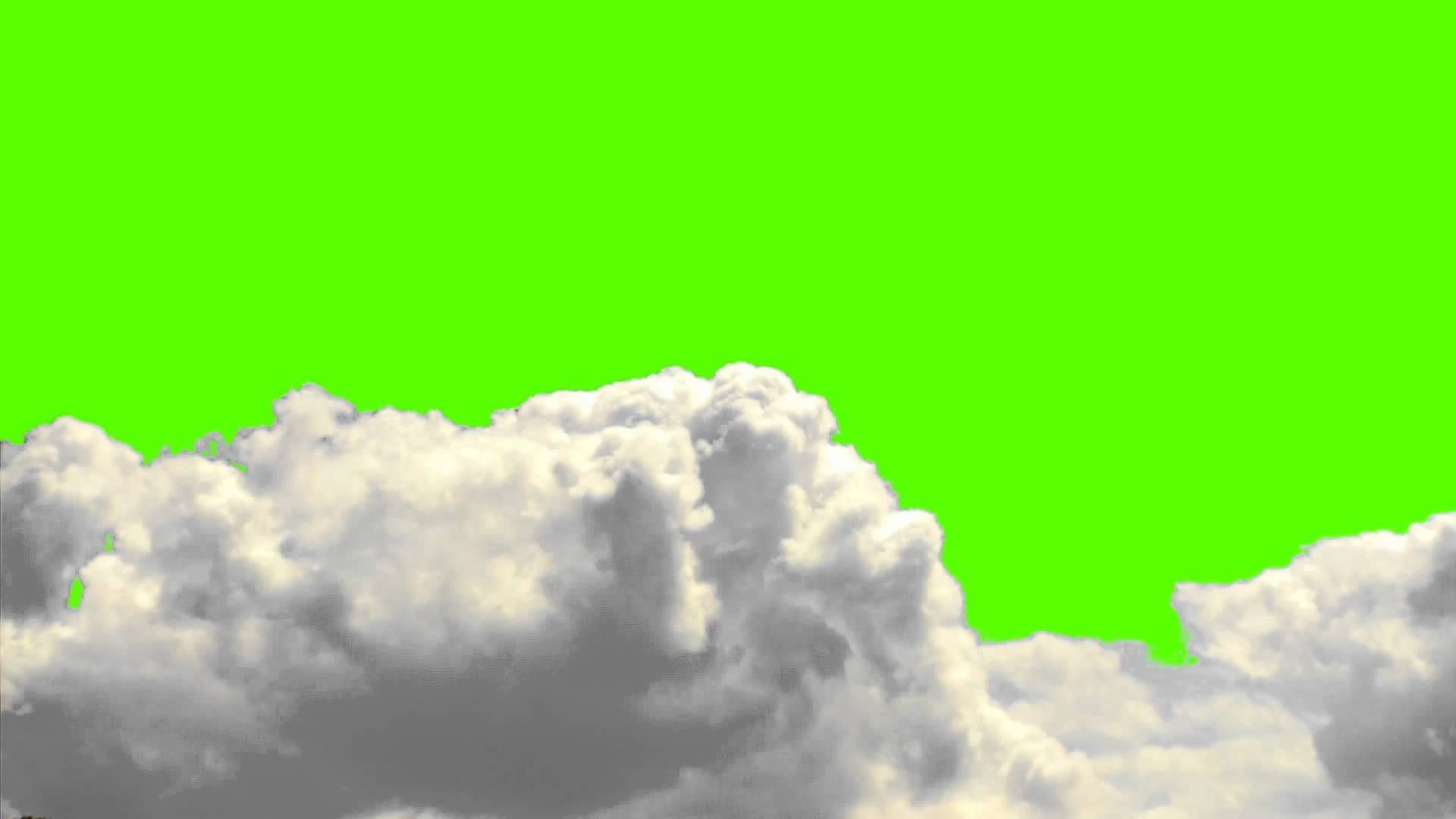 clouds, bright green screen background, solid, Full HD Desktop Wallpaper