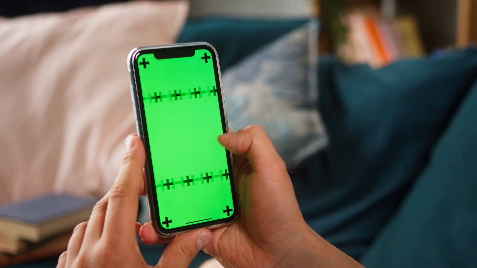 smartphone, green screen, plus signs, Full HD Desktop Wallpaper